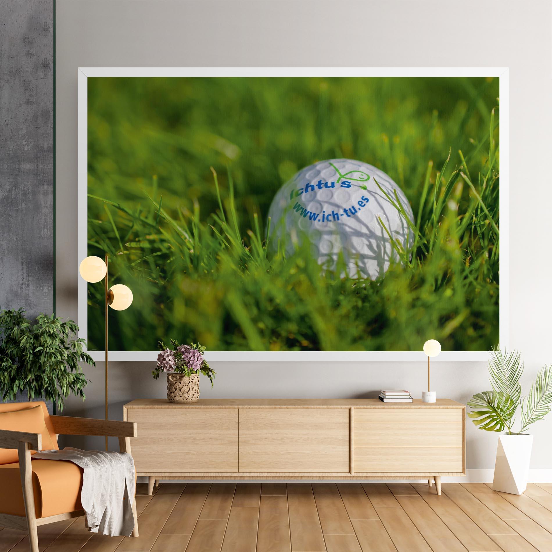 Картина на платно Golf Ball In Grass mockup 9