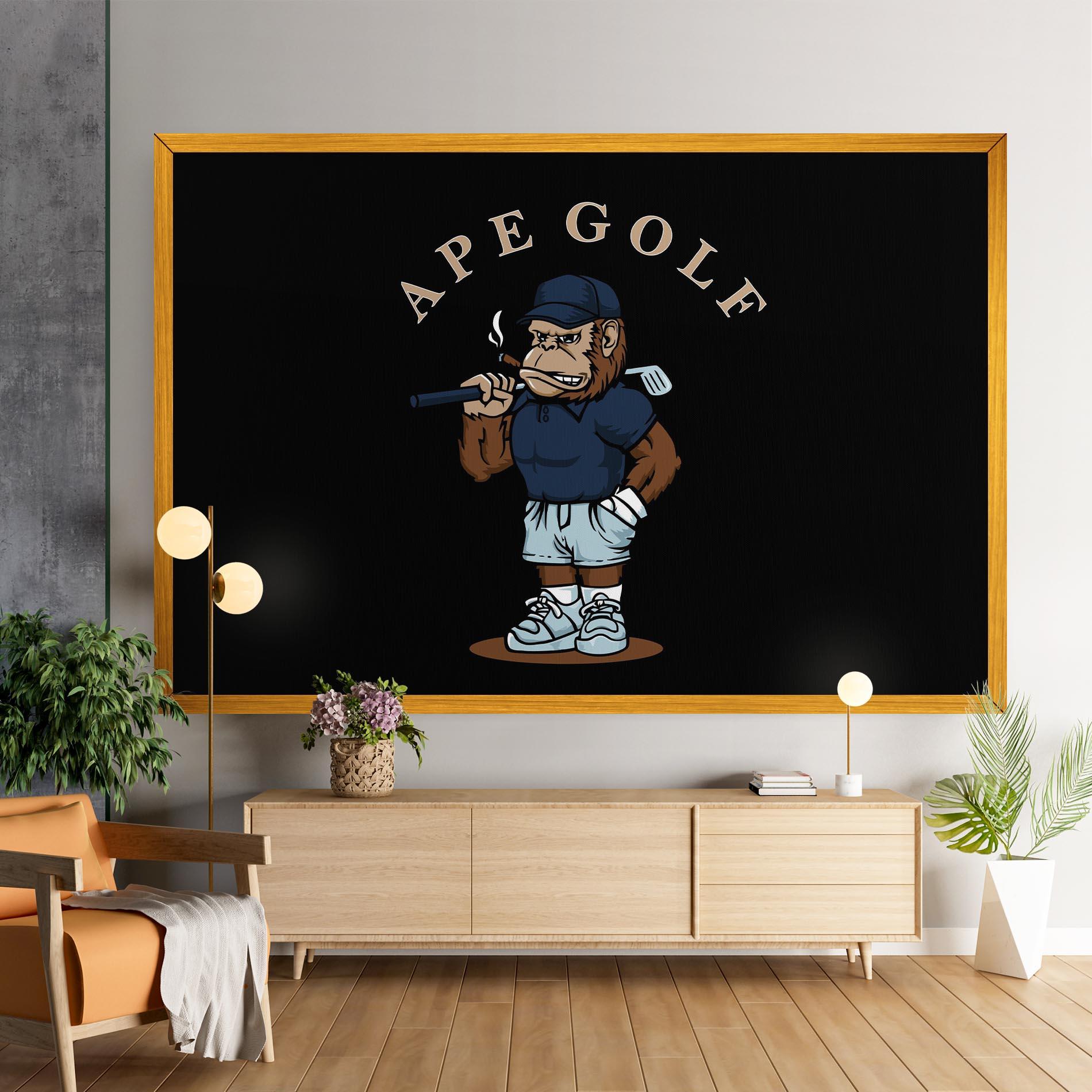 Картина на платно Ape Golf mockup 9