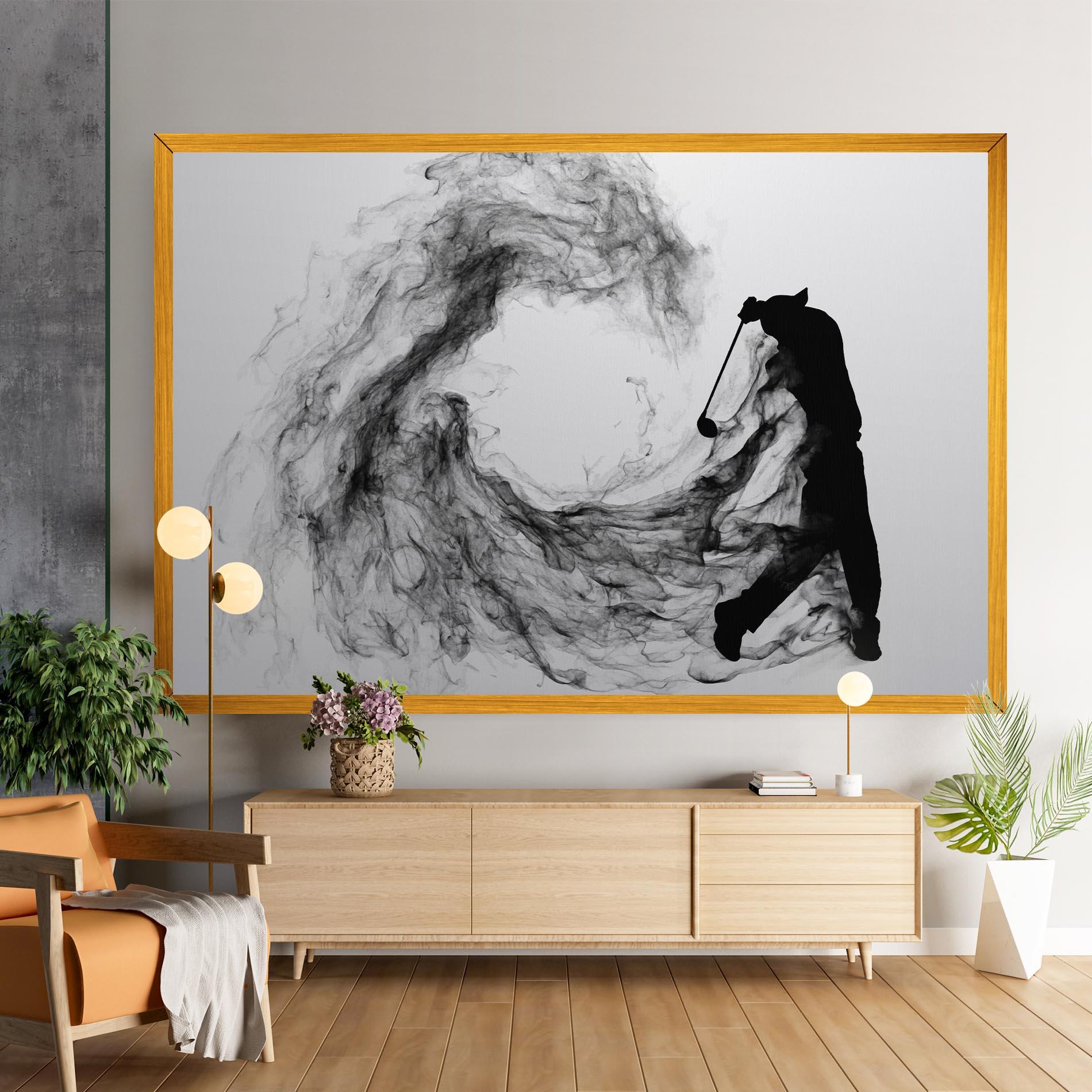 Картина на платно Black Smoke Golf mockup 9