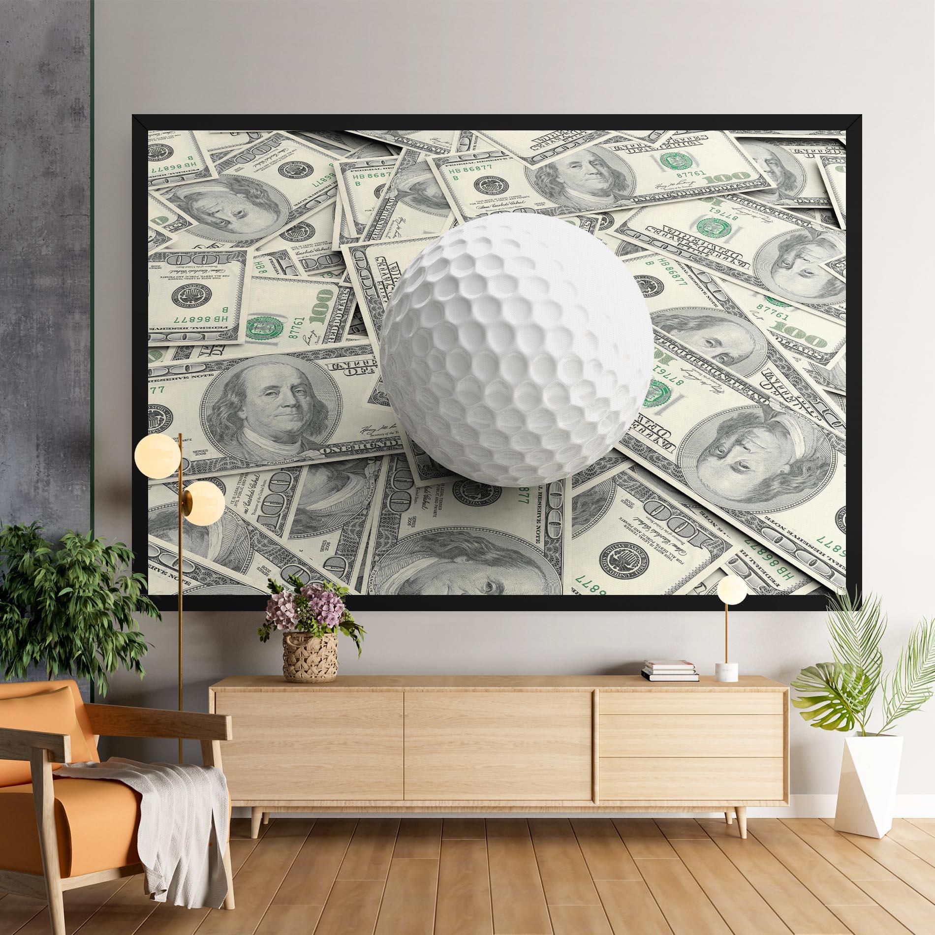 Картина на платно 3d Golf Ball mockup 9