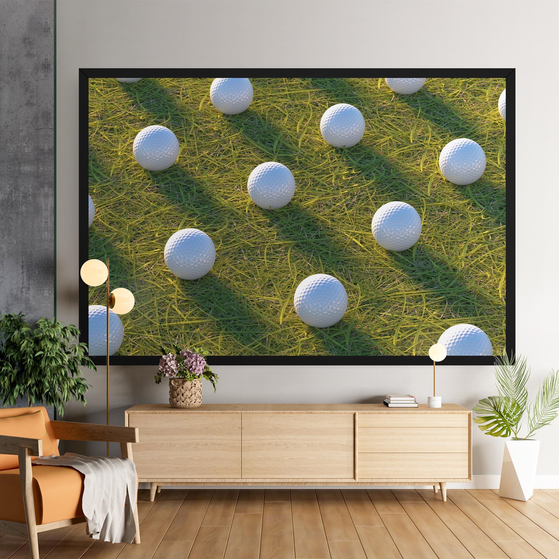 Картина на платно Golf Ball On Grass mockup 9