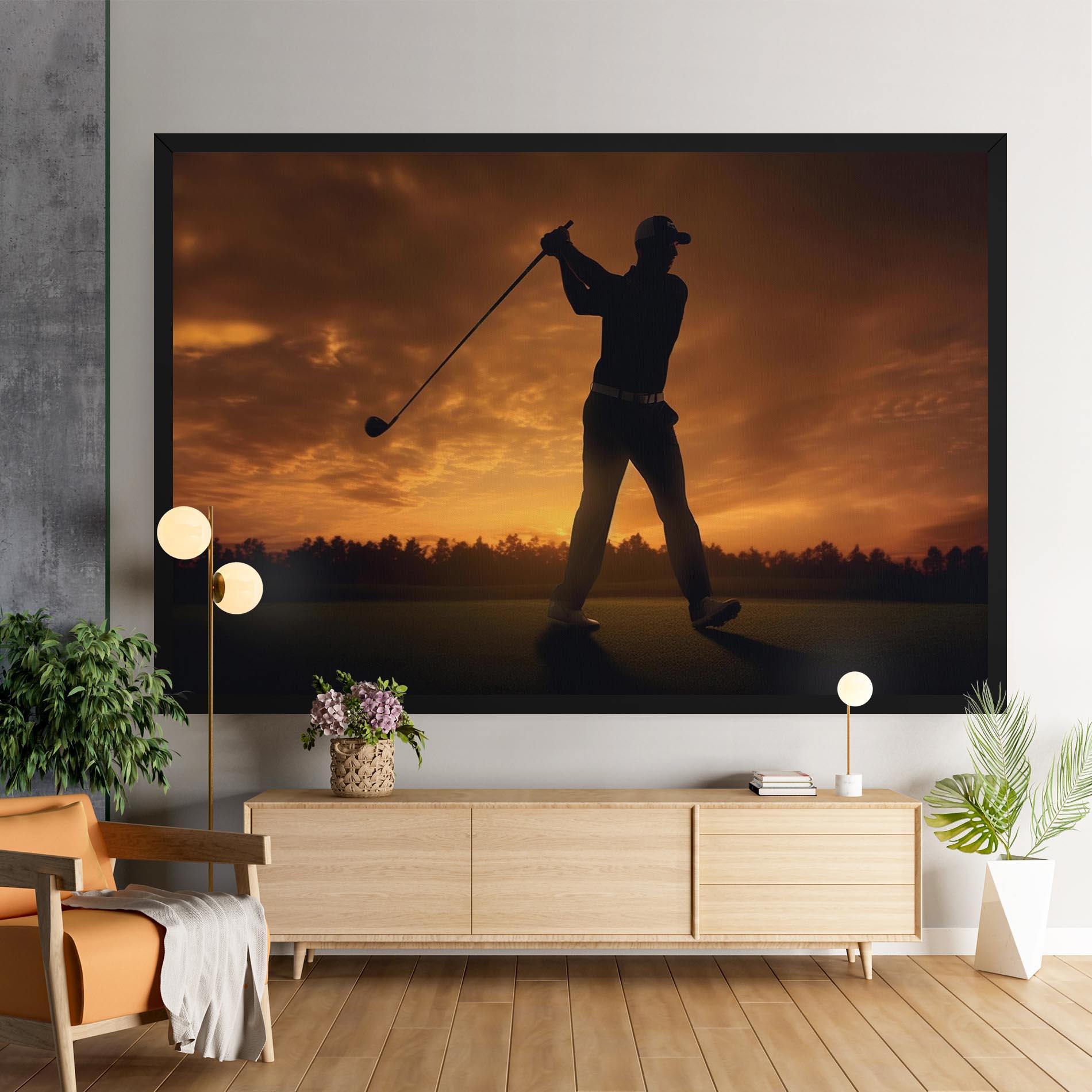 Картина на платно Golf Course Sunset mockup 9