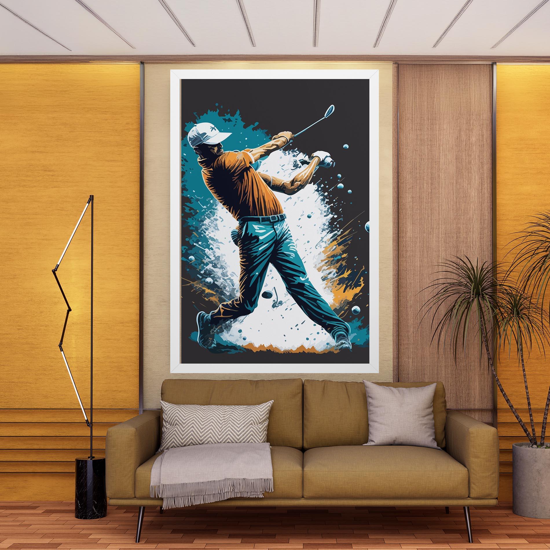 Картина на платно Golf On Grey mockup 9