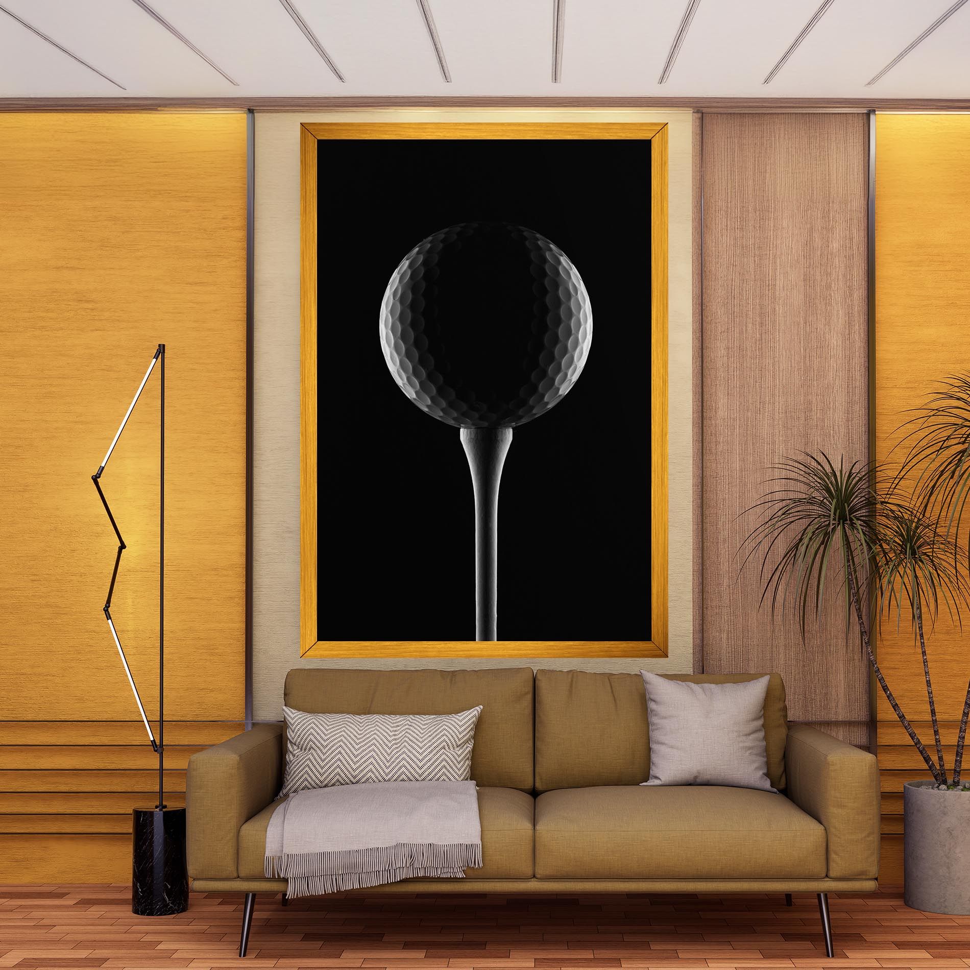 Golf Ball Black mockup 9