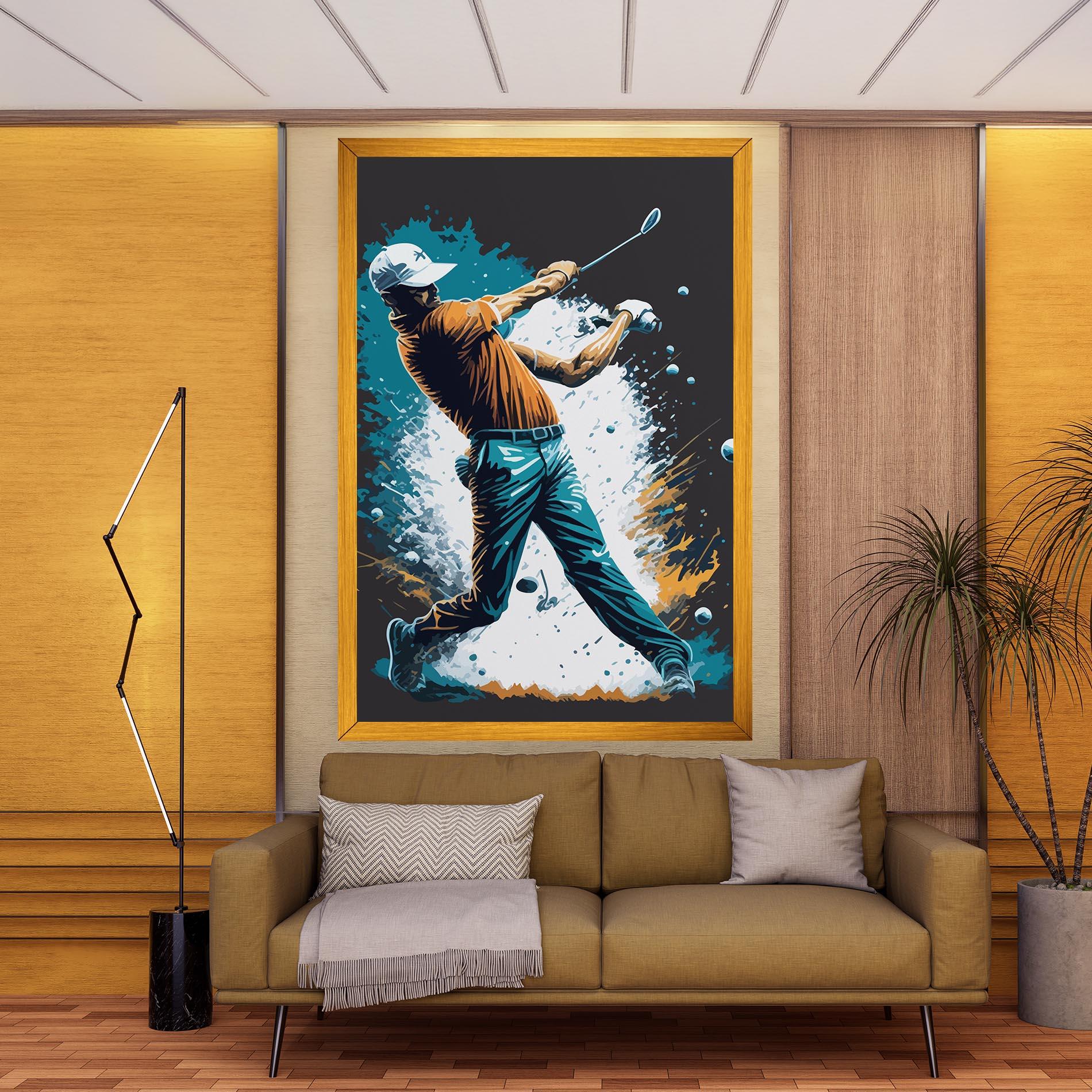 Картина на платно Golf On Grey mockup 9