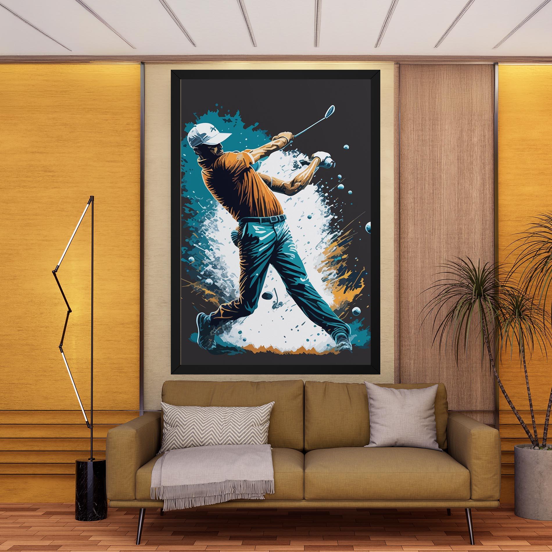 Картина на платно Golf On Grey mockup 9