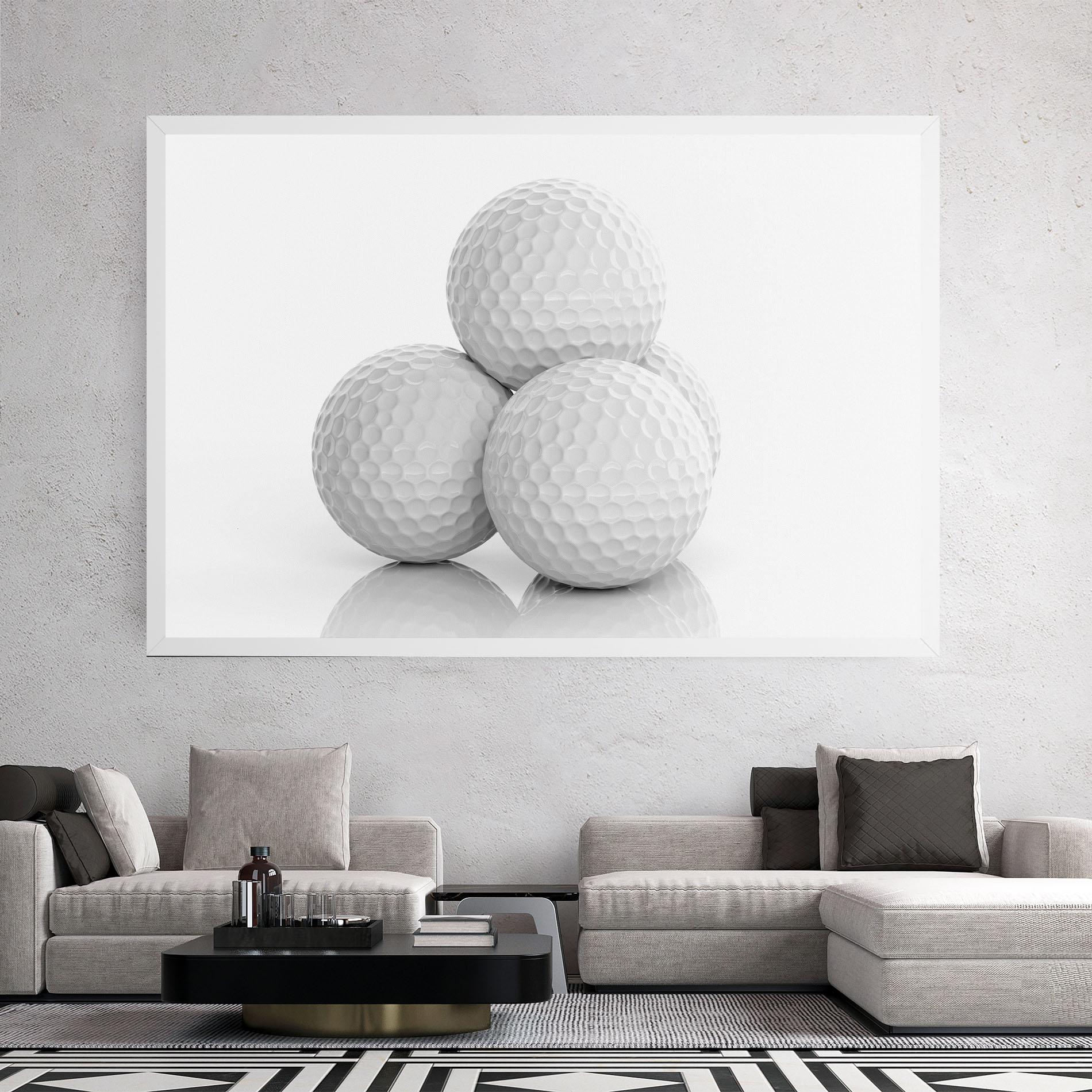 Картина на платно 3d Golf Balls mockup 2