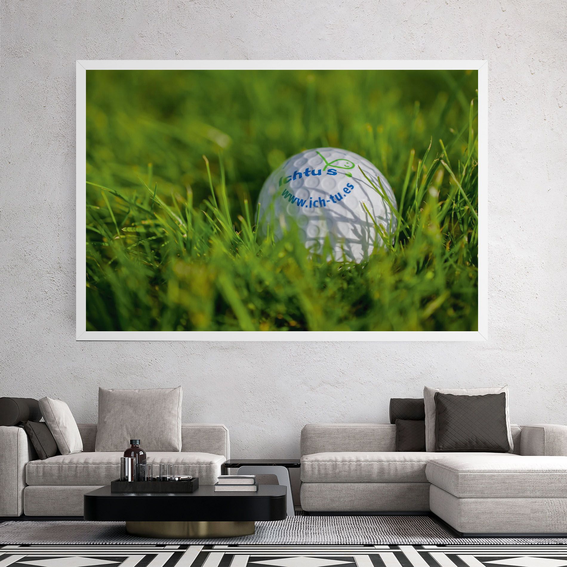 Golf Ball In Grass mockup 2