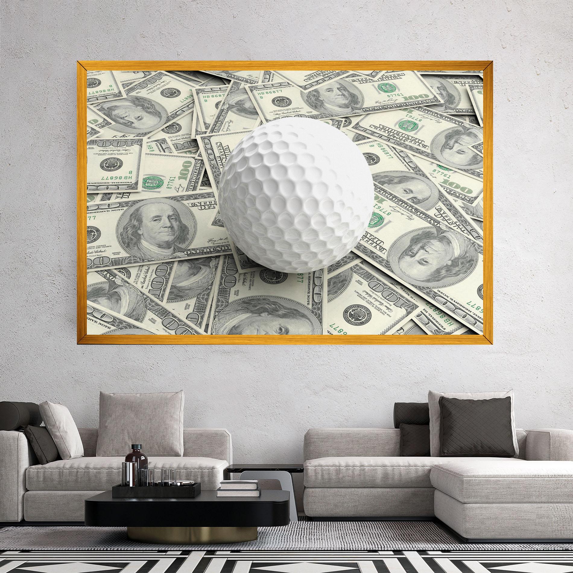 Картина на платно 3d Golf Ball mockup 2