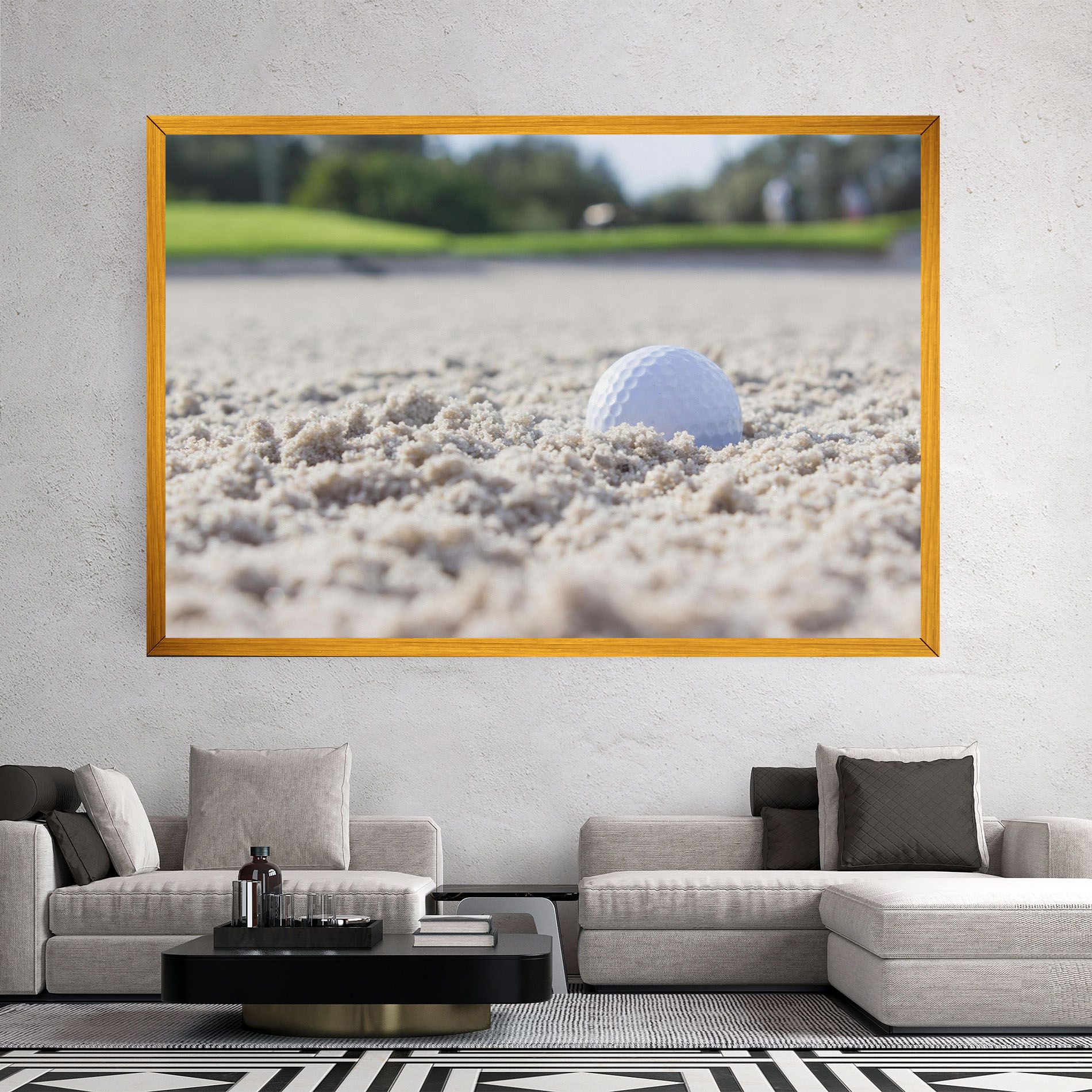 Golf Ball In Sand mockup 2