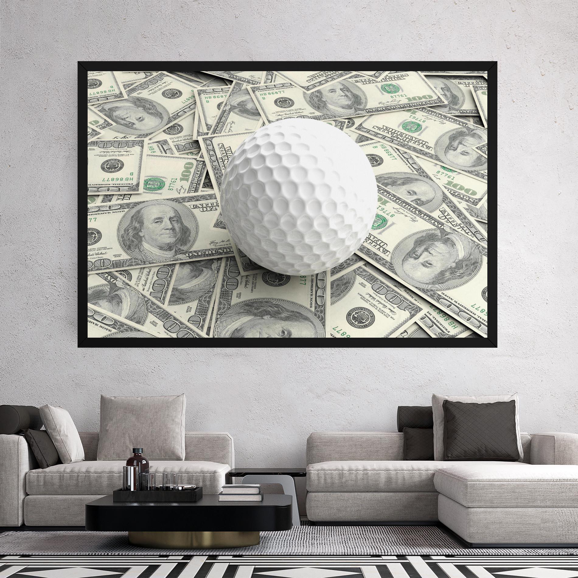 Картина на платно 3d Golf Ball mockup 2
