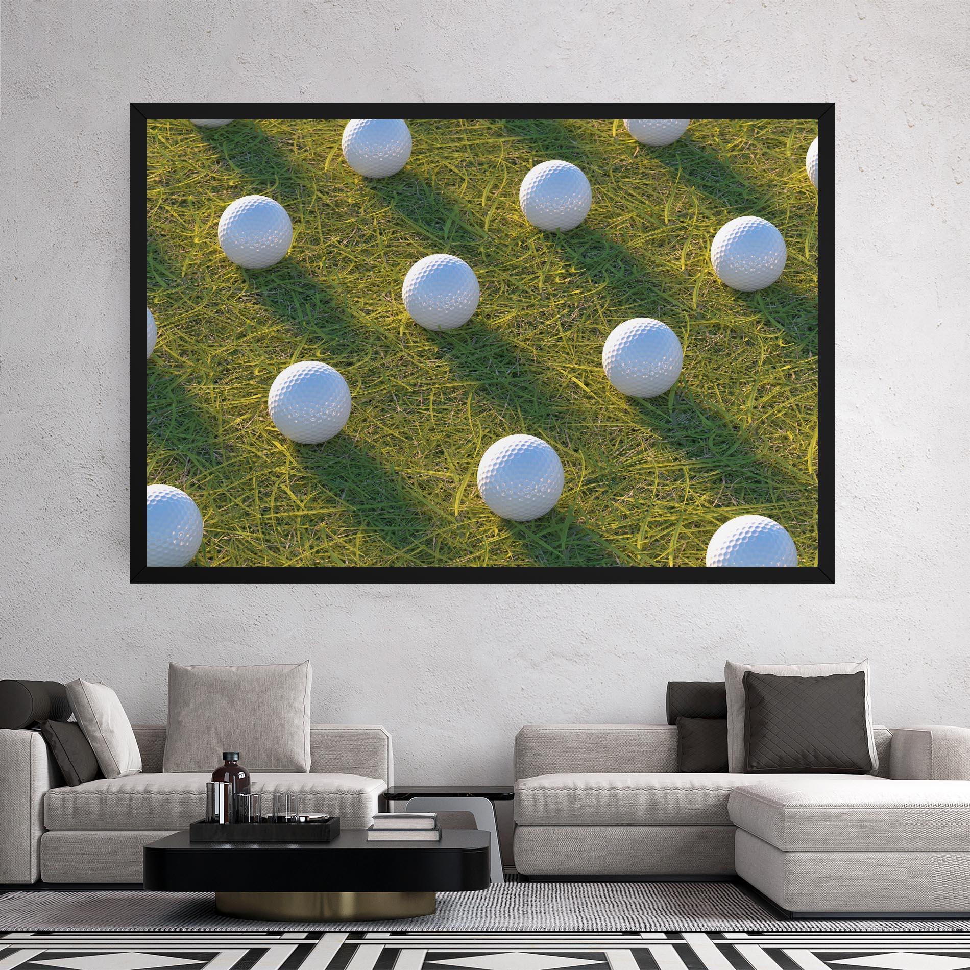 Картина на платно Golf Ball On Grass mockup 2