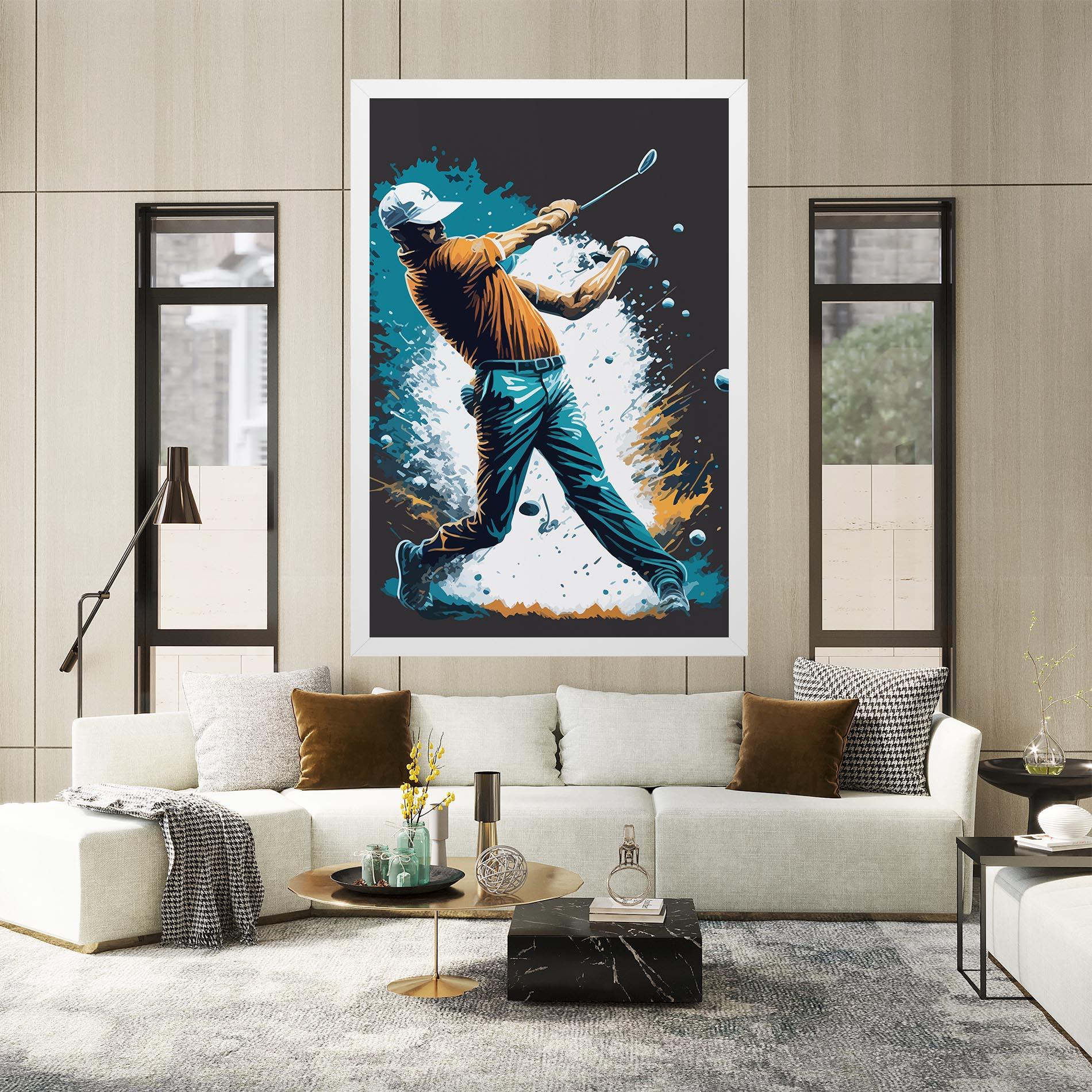 Картина на платно Golf On Grey mockup 2