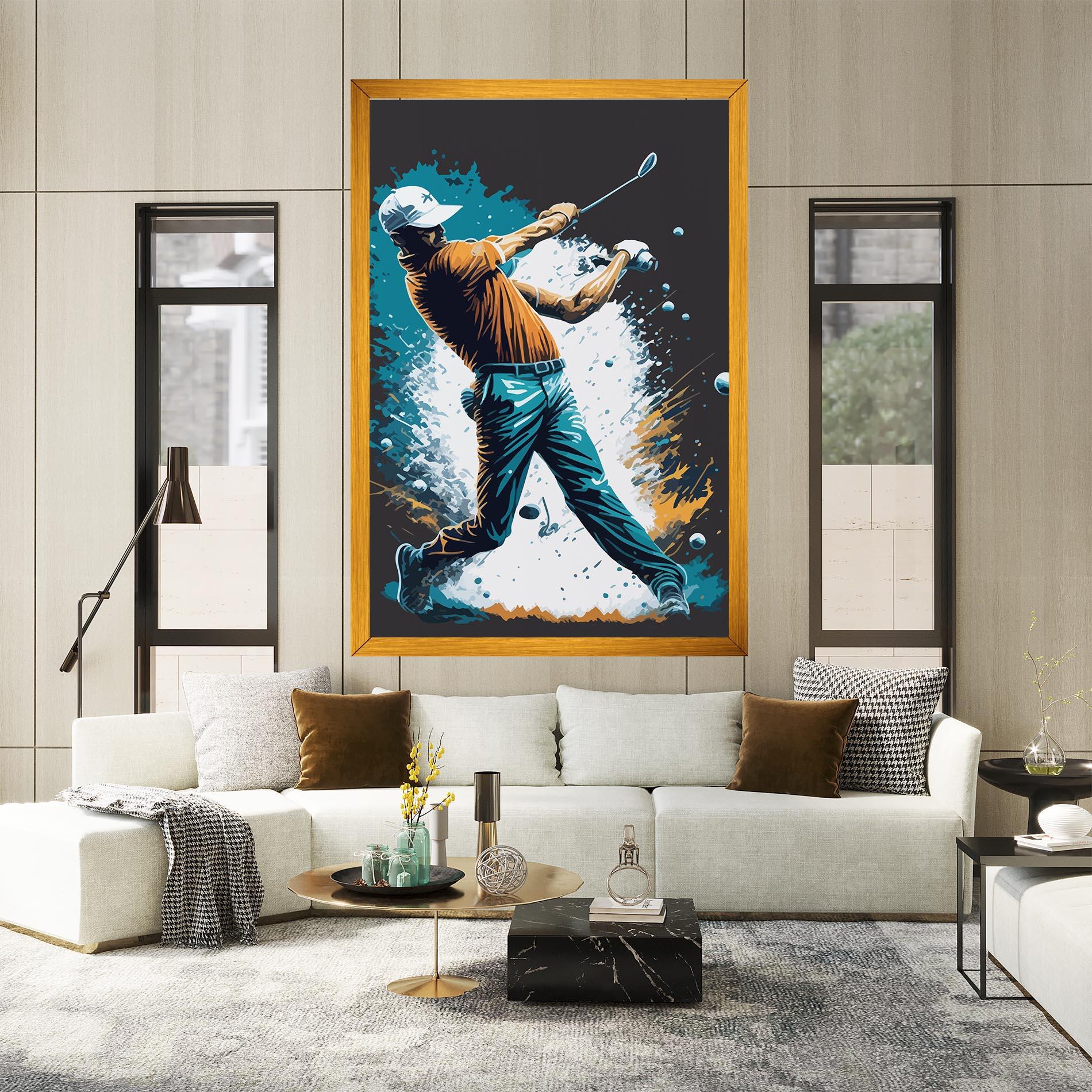 Картина на платно Golf On Grey mockup 2