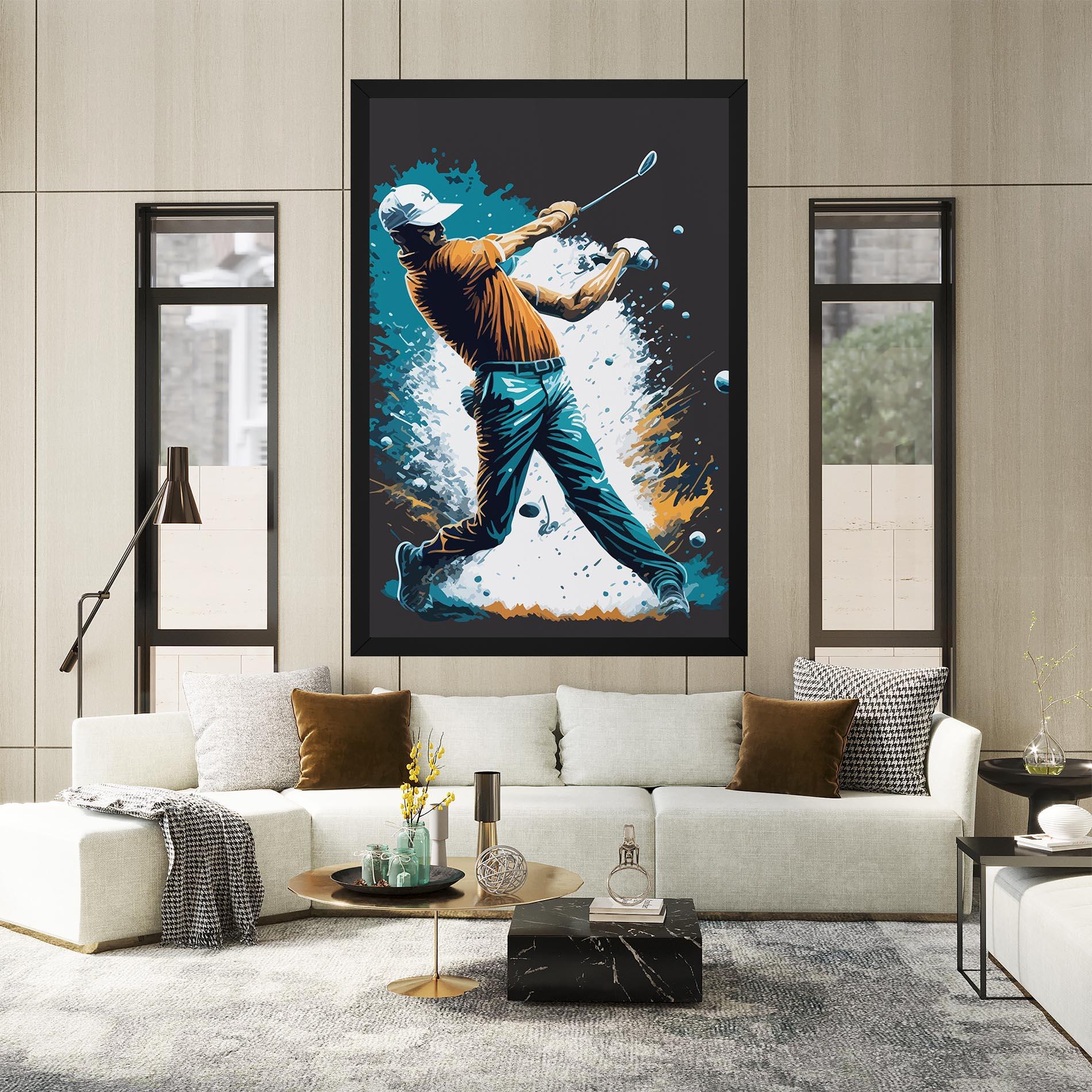 Картина на платно Golf On Grey mockup 2