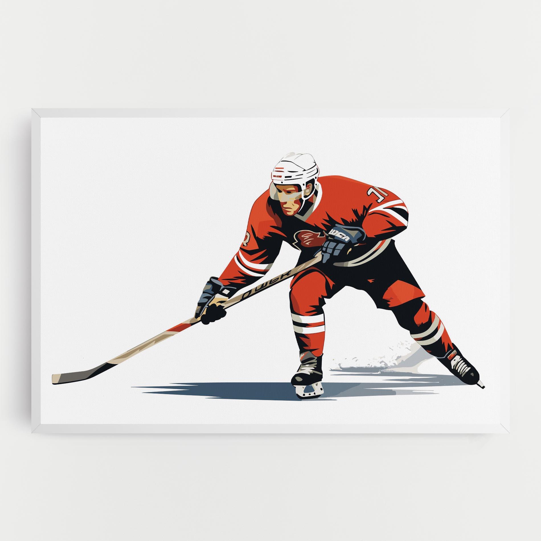 Картина на платно Hockey Orange Player mockup 0
