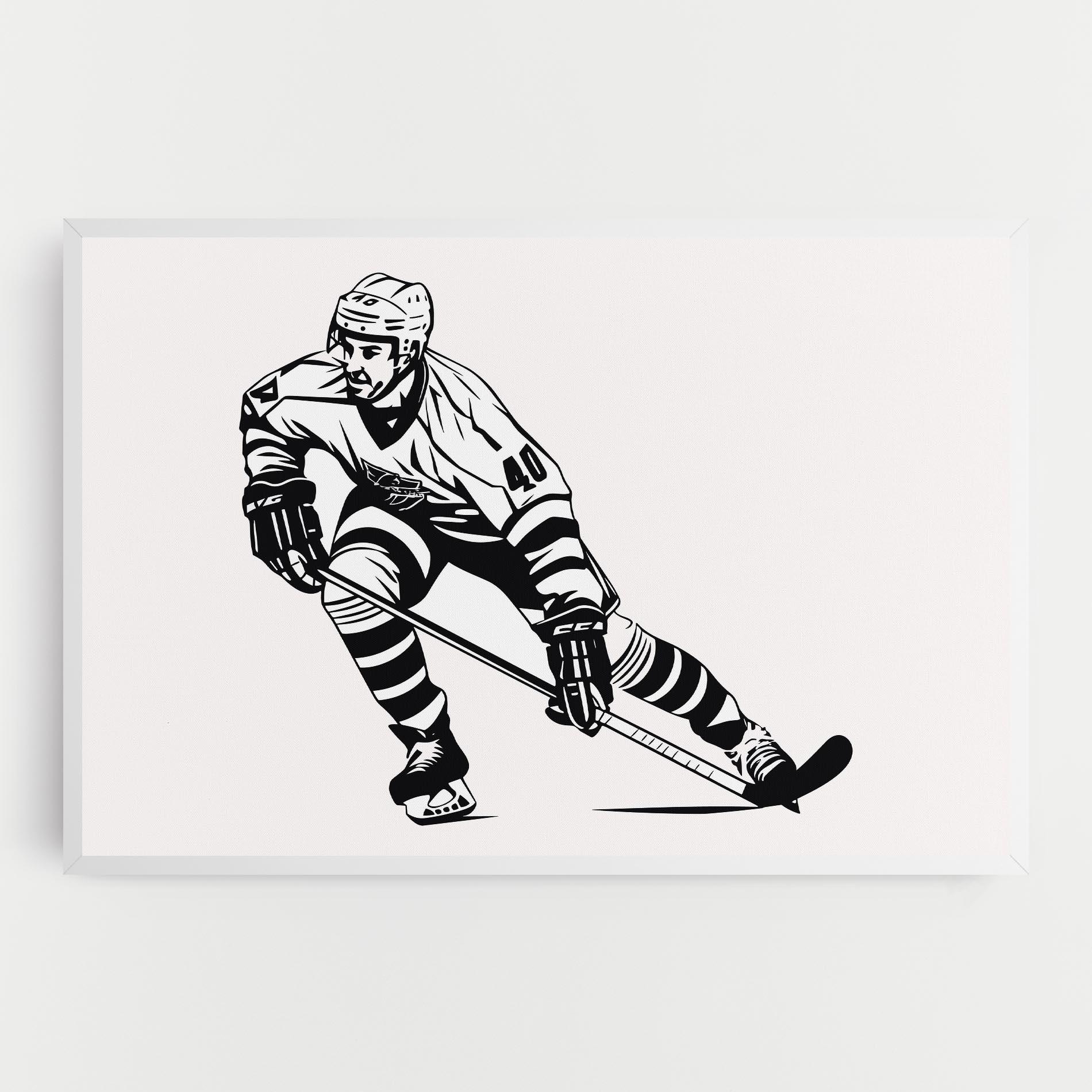 Картина на платно Hockey Player mockup 0