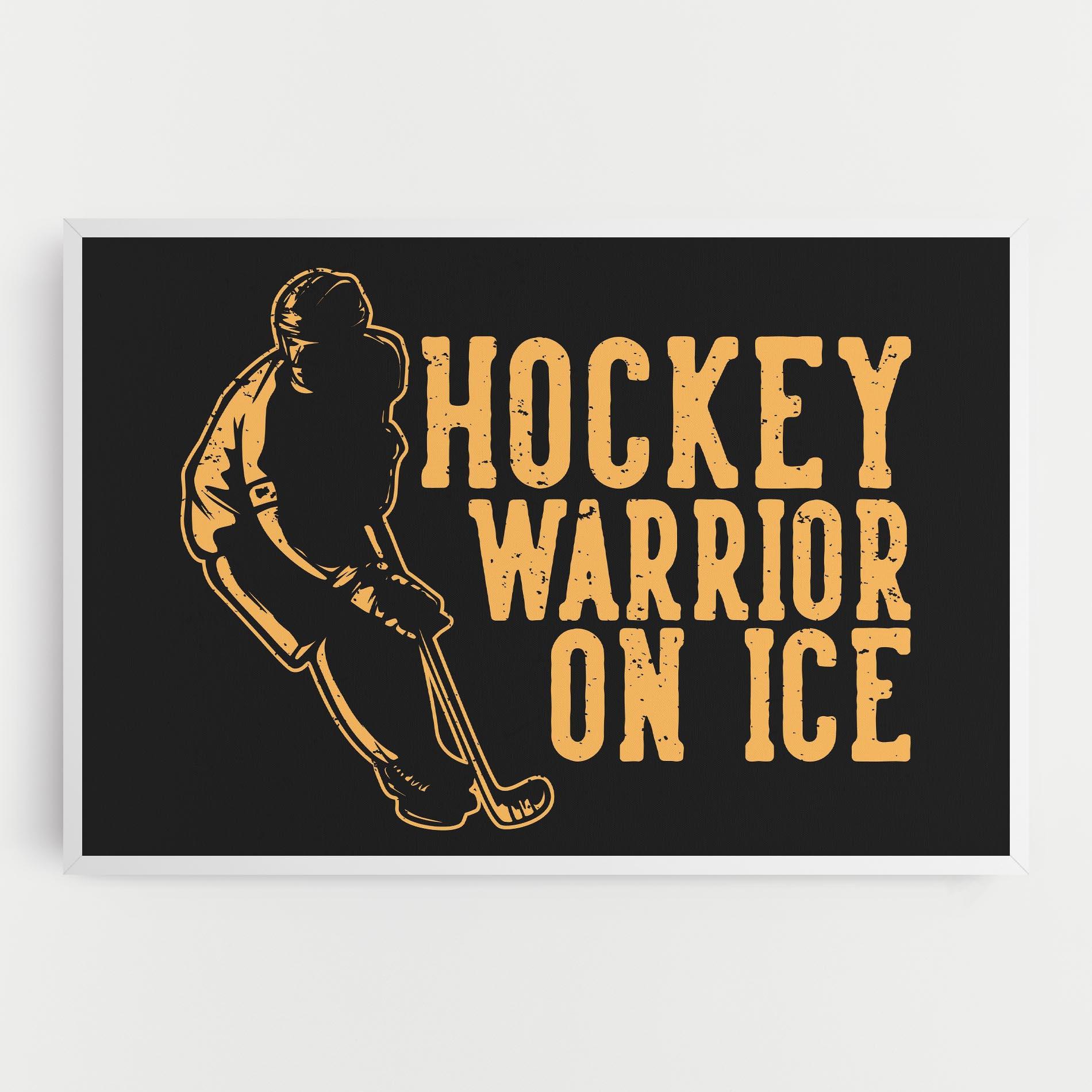 Картина на платно Hockey Worrior mockup 0