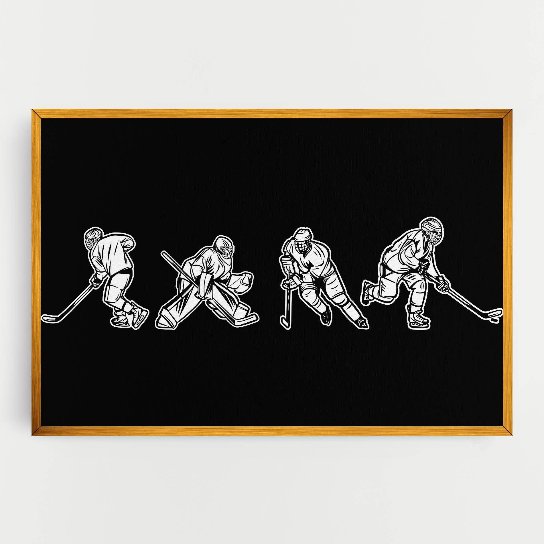 Картина на платно Hockey Four mockup 0