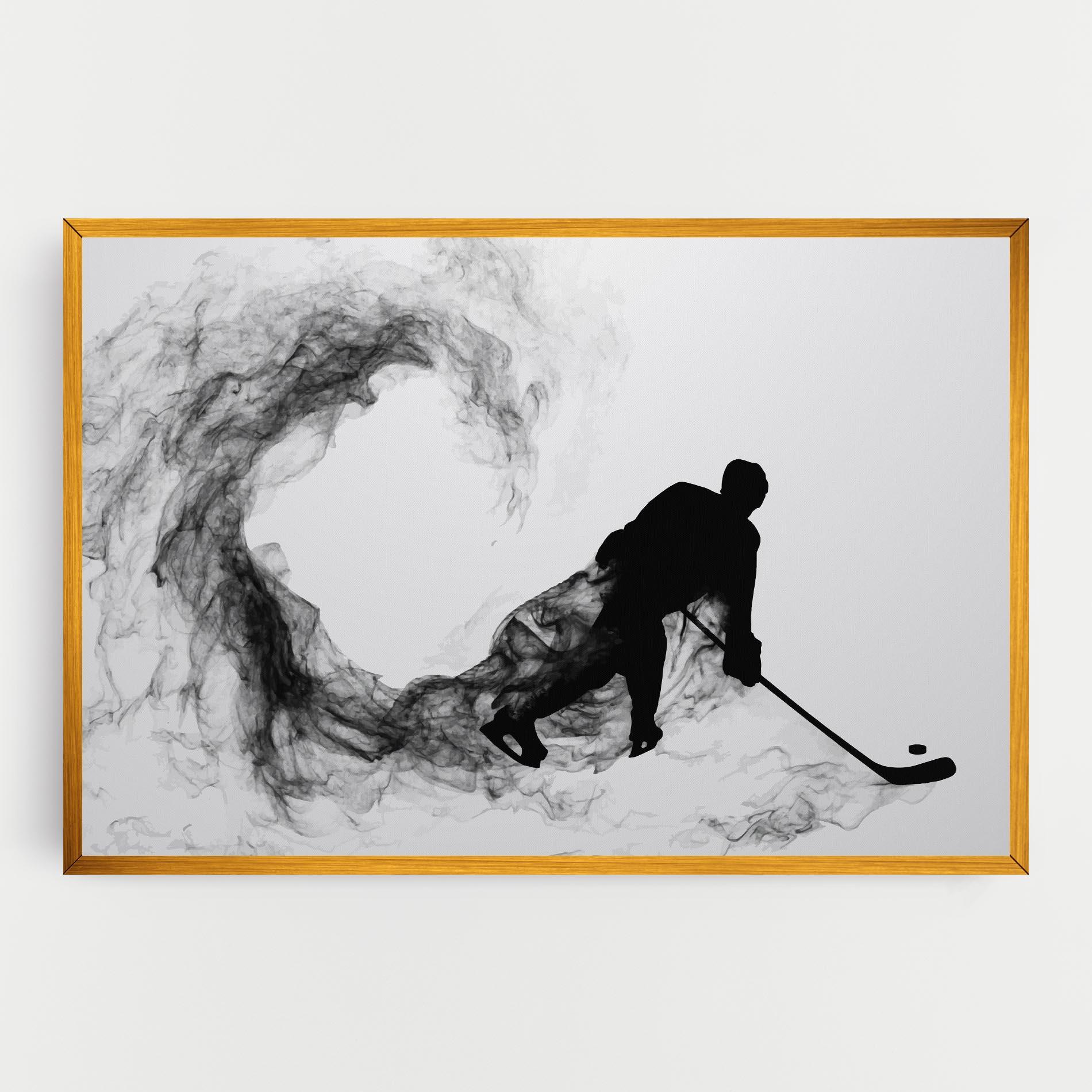 Картина на платно Hockey Smoke mockup 0