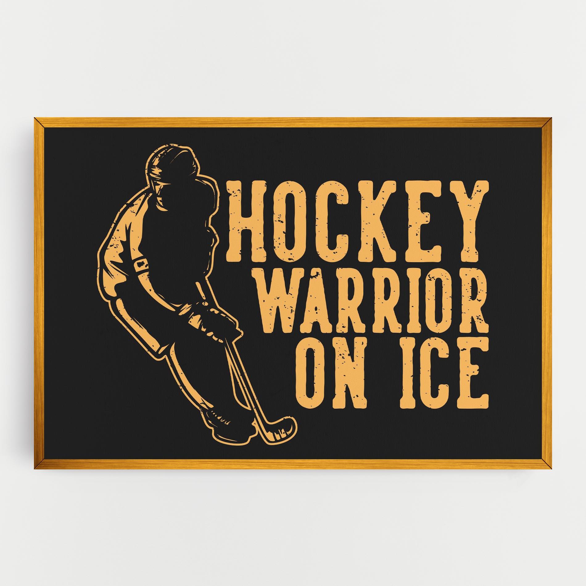 Картина на платно Hockey Worrior mockup 0