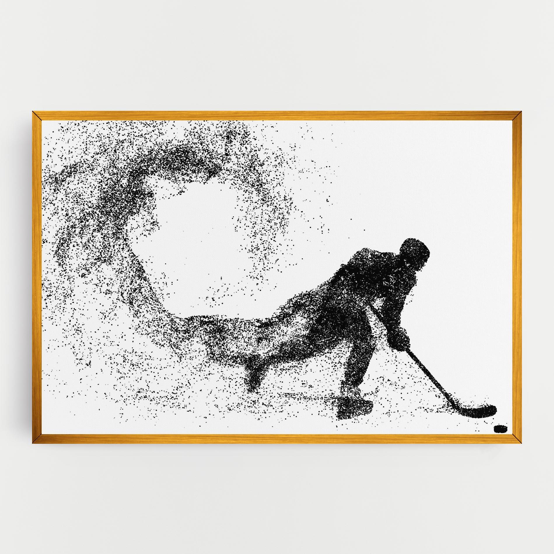 Картина на платно Playing Hockey mockup 0