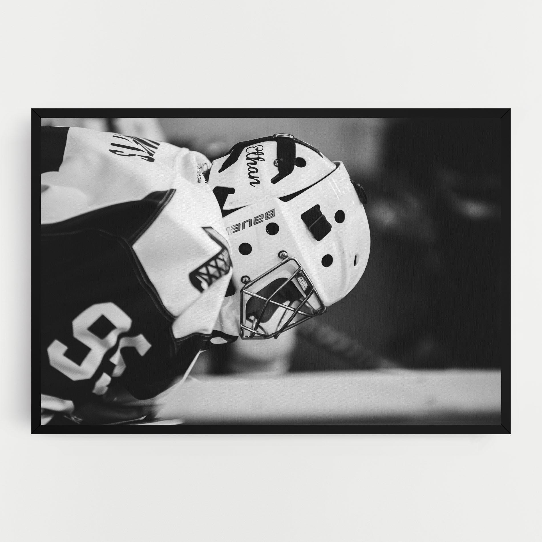 Картина на платно Black White Hockey mockup 0
