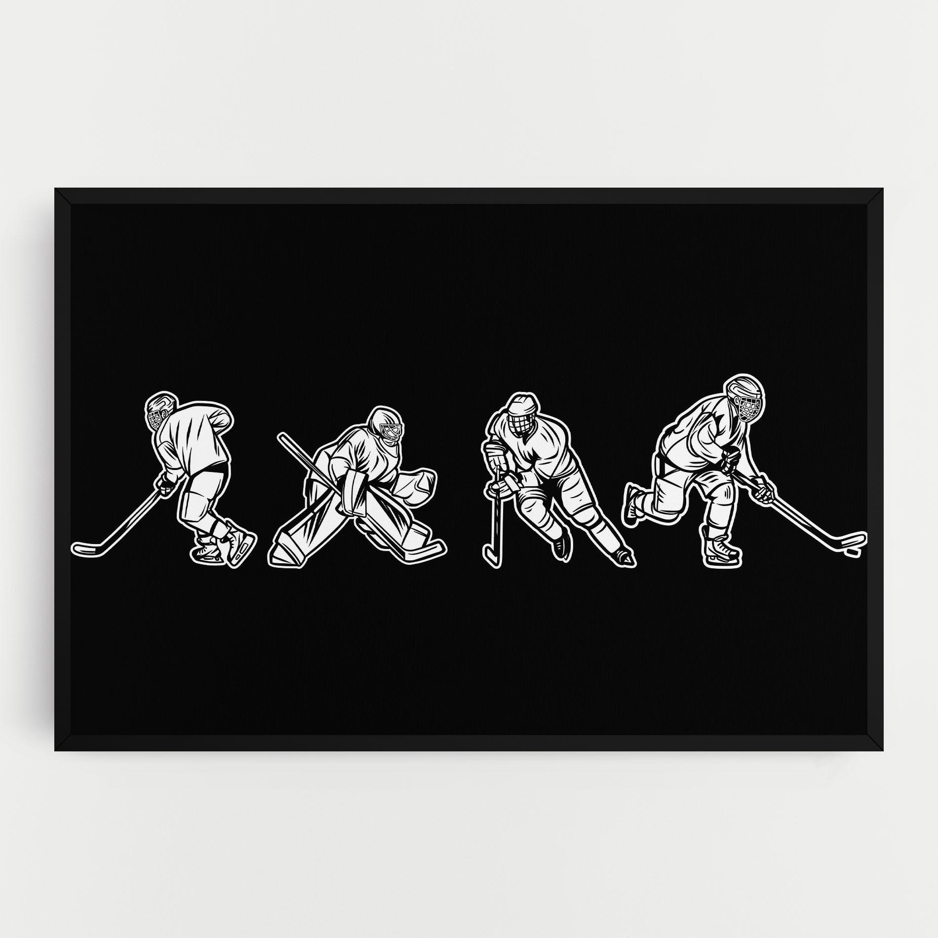 Картина на платно Hockey Four mockup 0