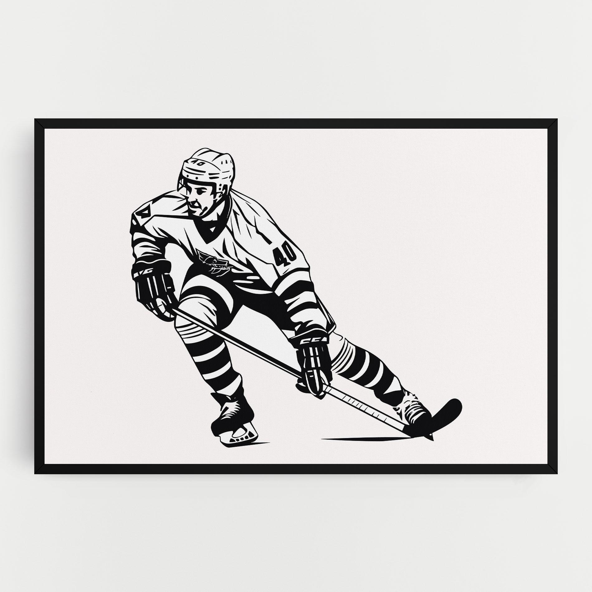Картина на платно Hockey Player mockup 0