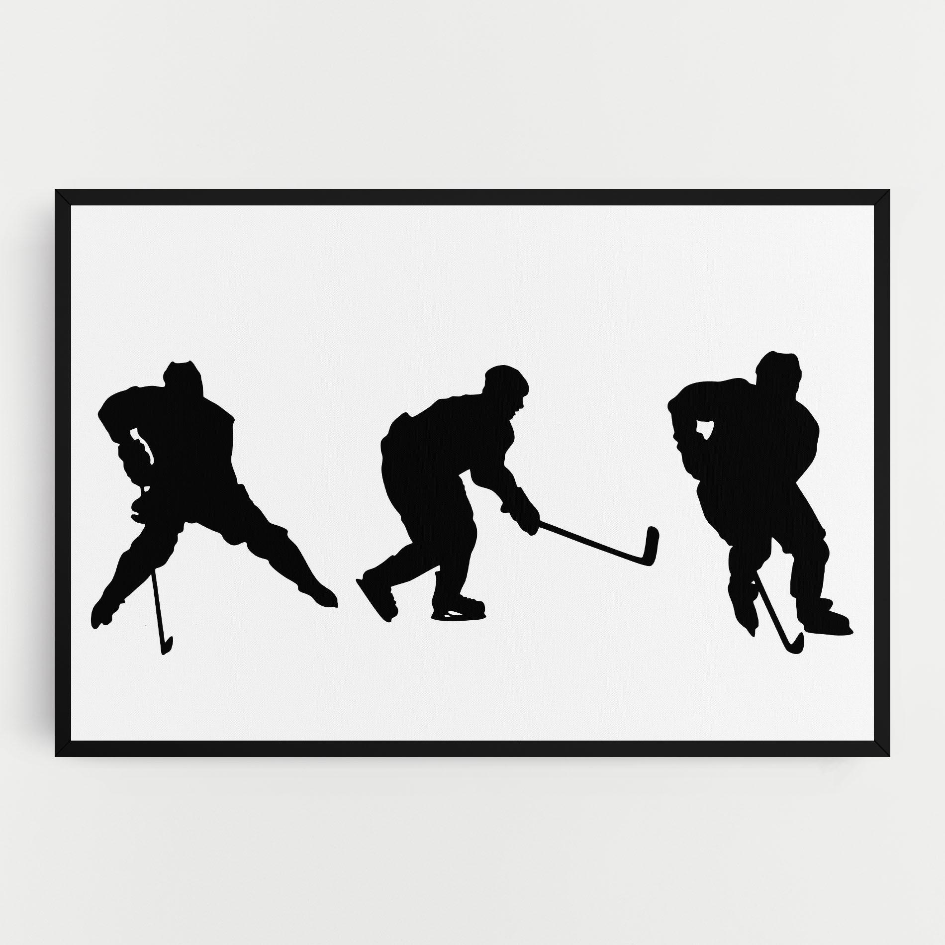 Картина на платно Hockey Pose mockup 0