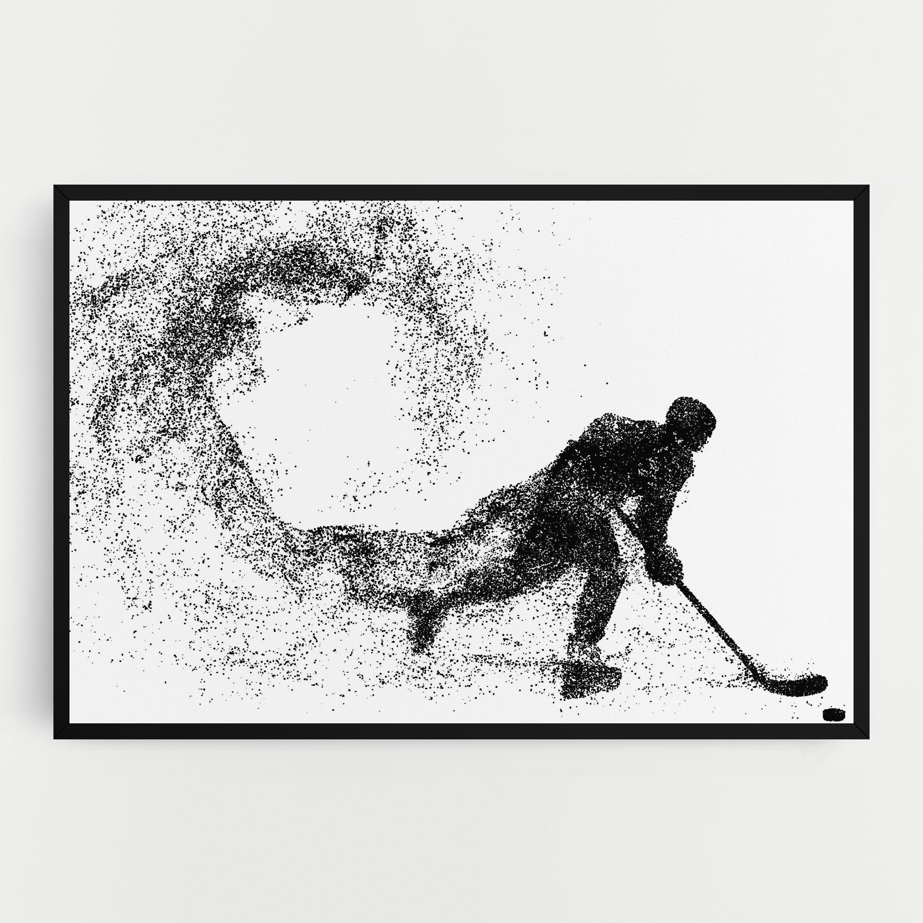 Картина на платно Playing Hockey mockup 0