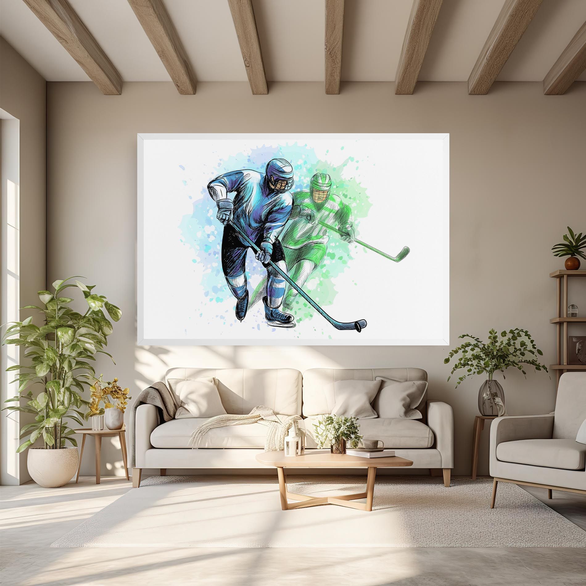 Green Blue Hockey mockup 6