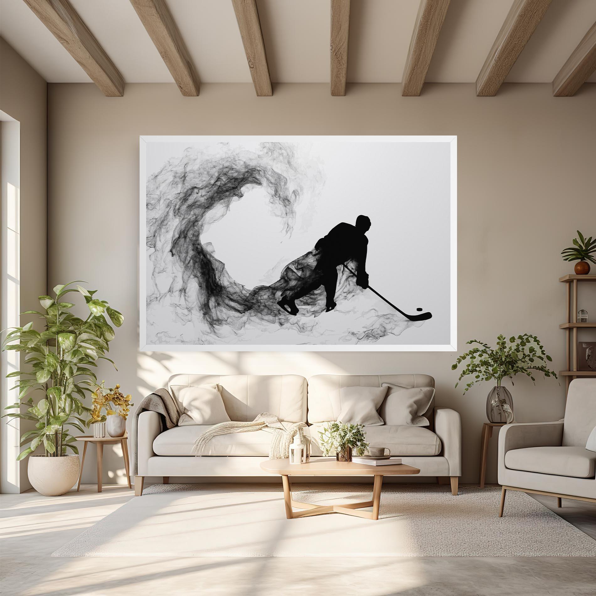 Картина на платно Hockey Smoke mockup 6