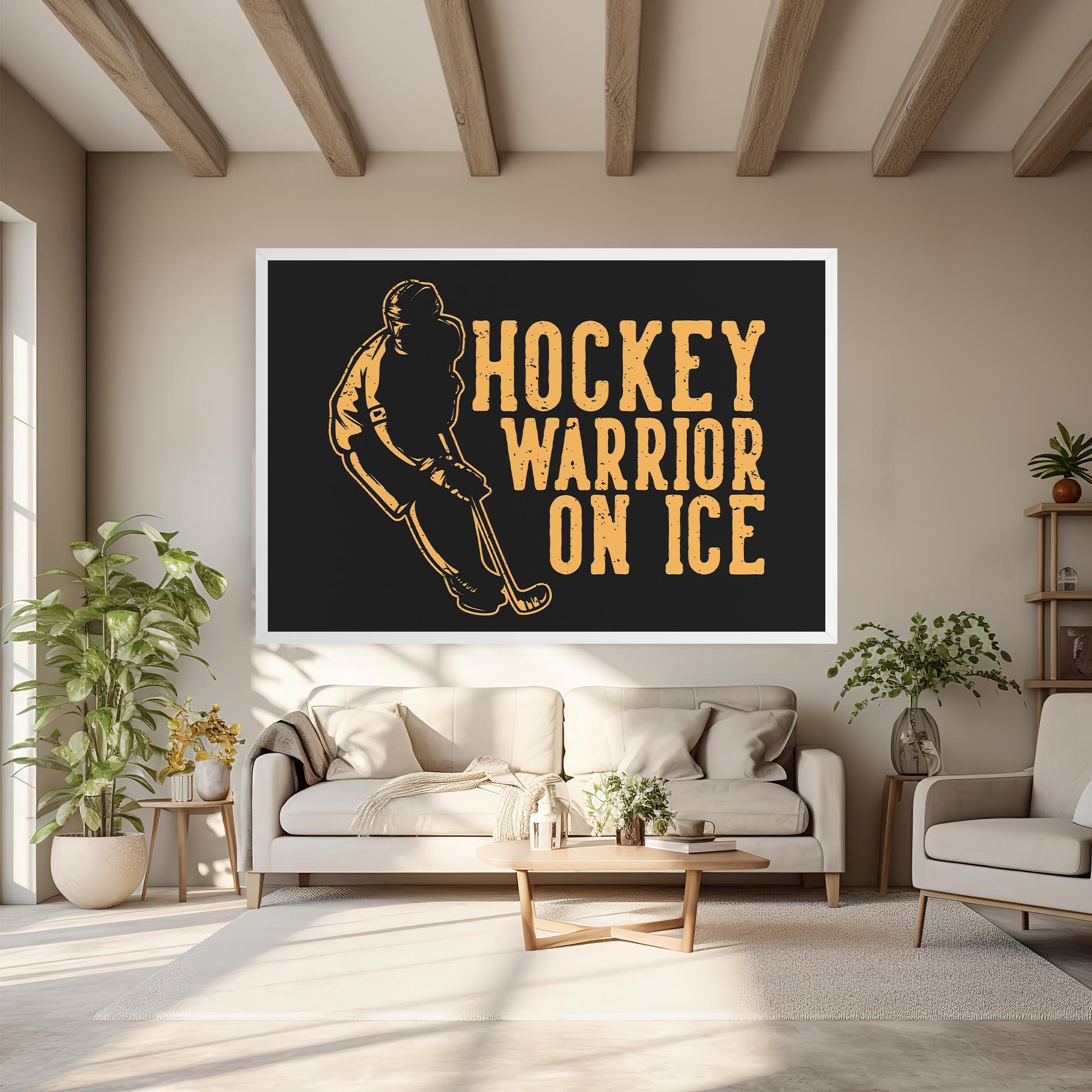 Картина на платно Hockey Worrior mockup 6