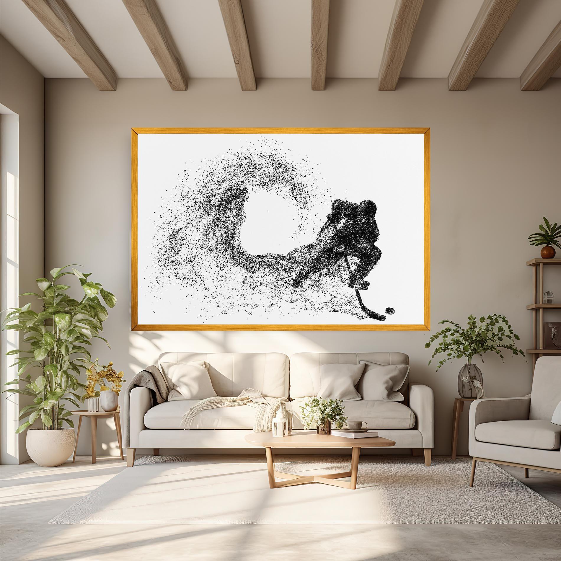 Картина на платно Hockey Playing mockup 6