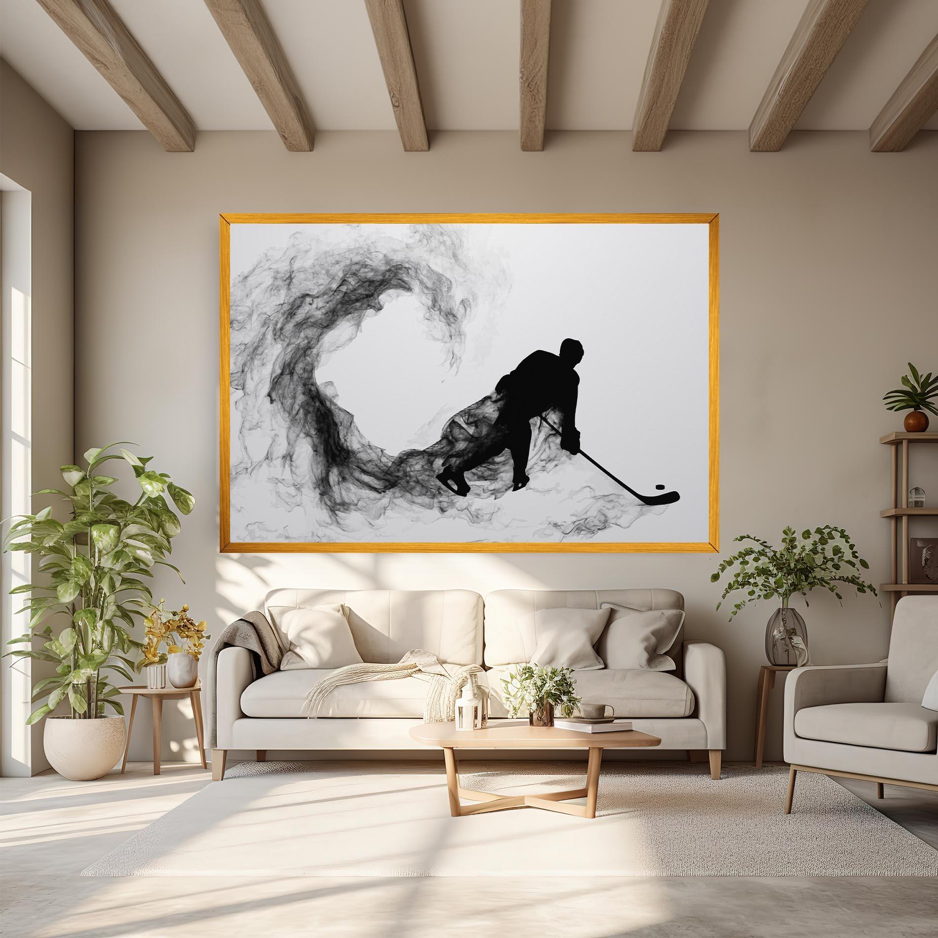 Картина на платно Hockey Smoke mockup 6