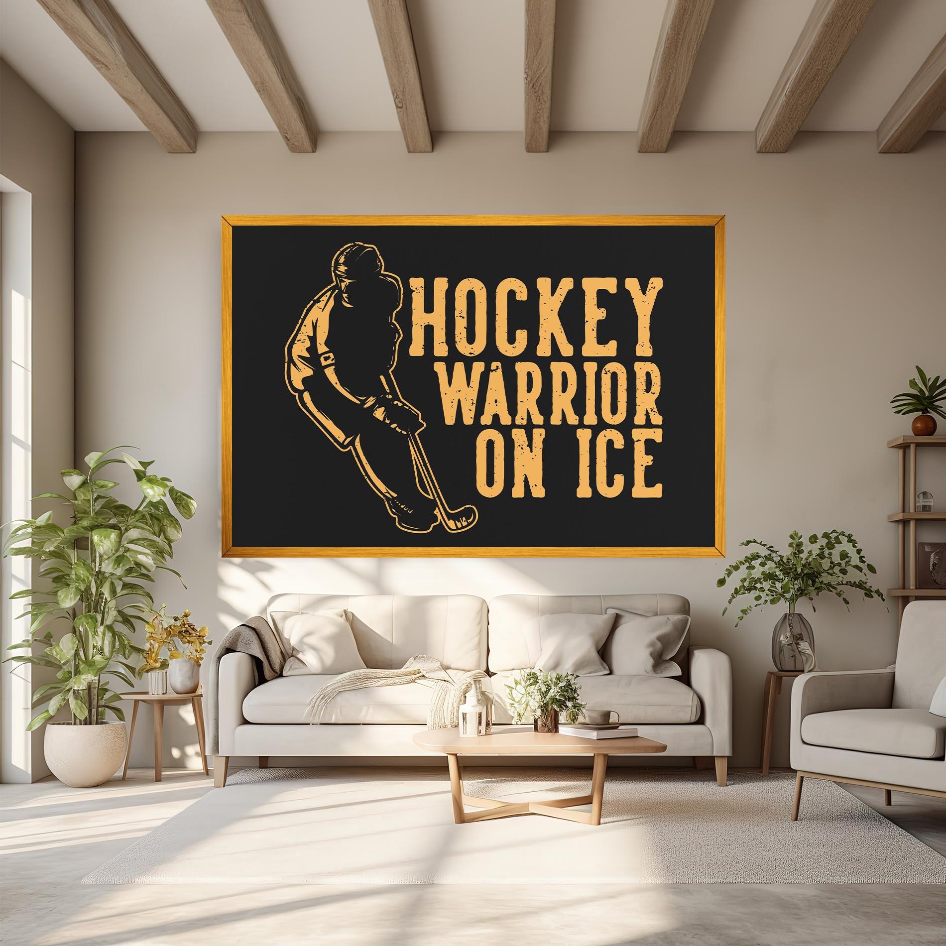 Картина на платно Hockey Worrior mockup 6