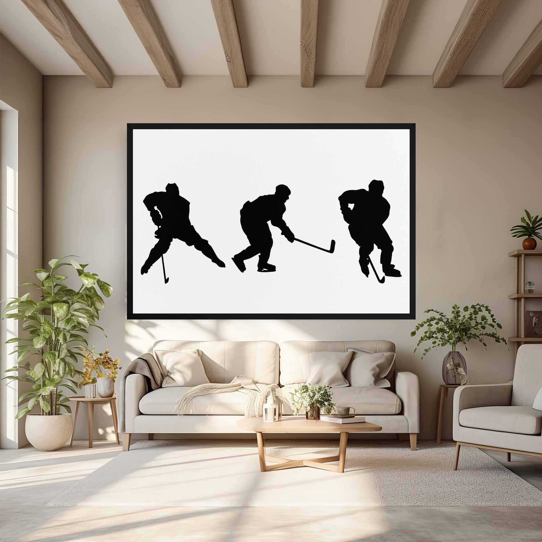 Картина на платно Hockey Pose mockup 6