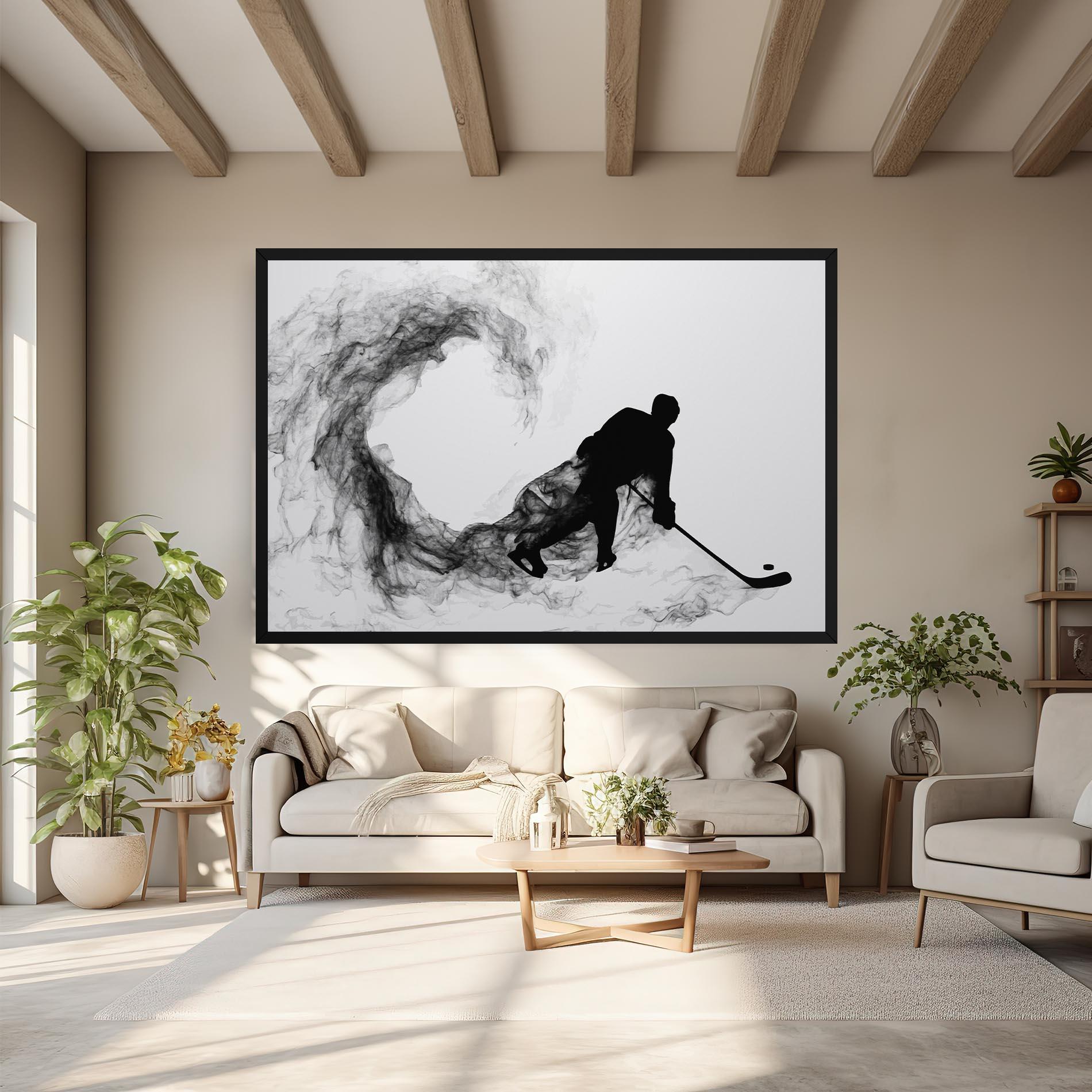 Картина на платно Hockey Smoke mockup 6