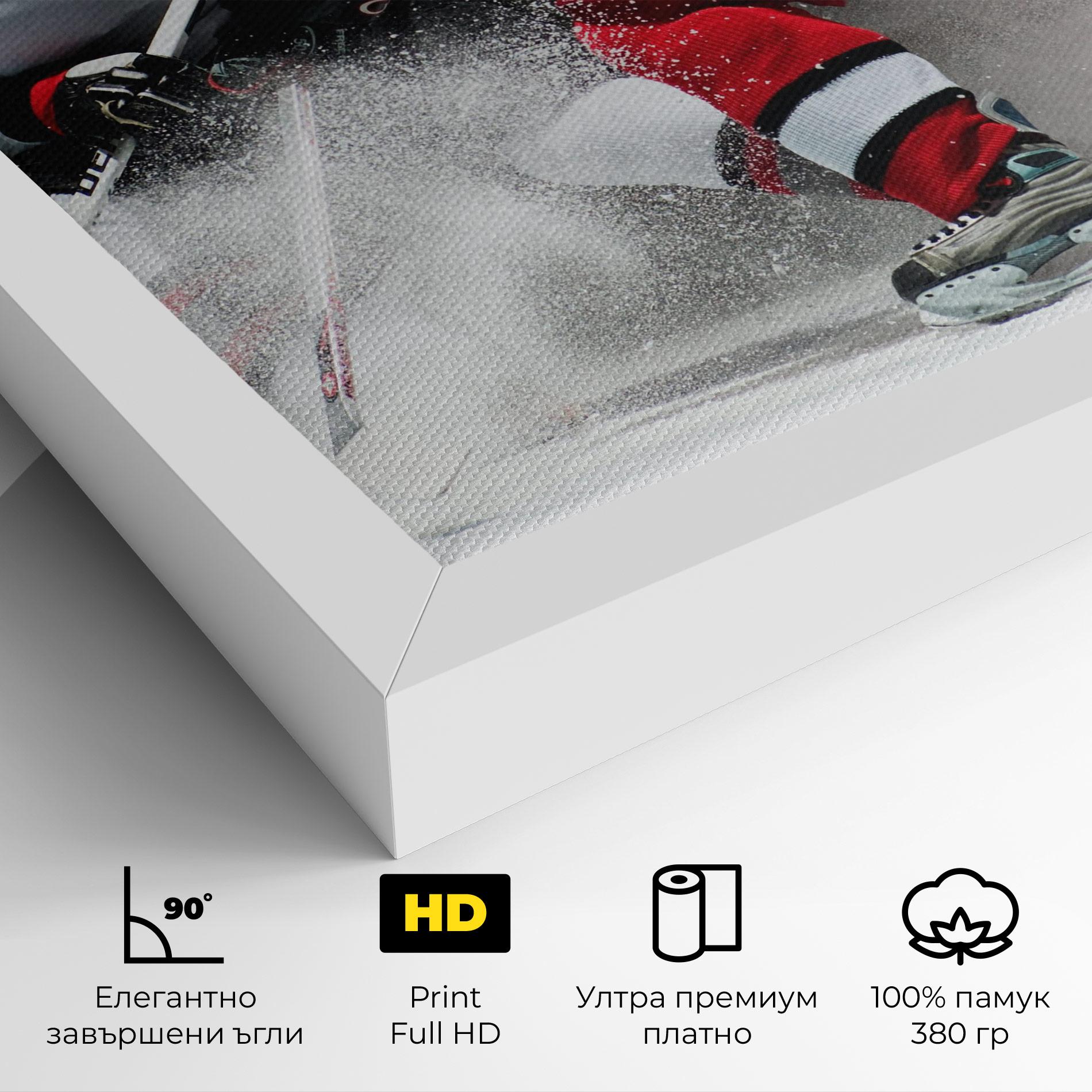 Картина на платно Red Hokey Player mockup 4