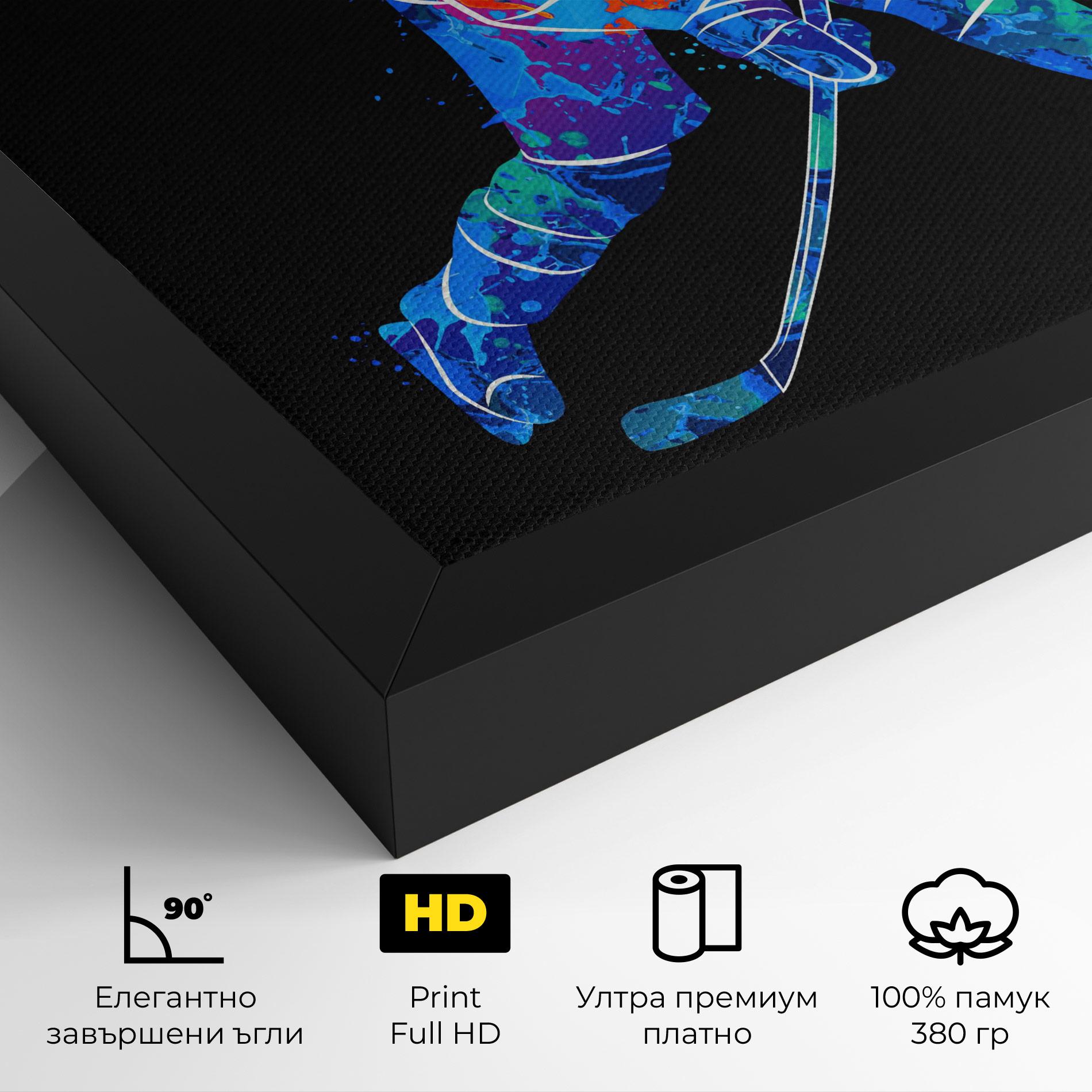 Картина на платно Color Mix Hockey mockup 4