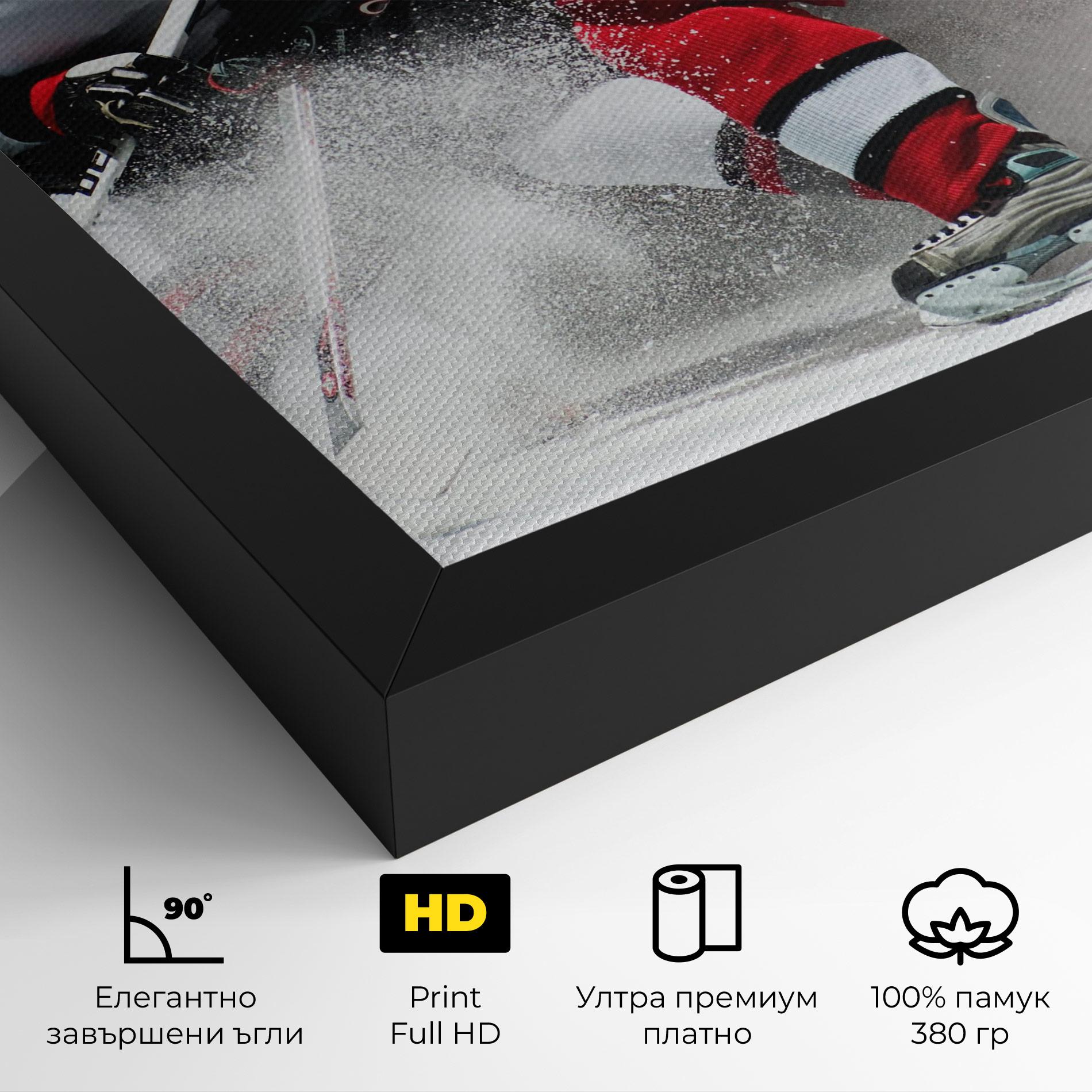 Картина на платно Red Hokey Player mockup 4