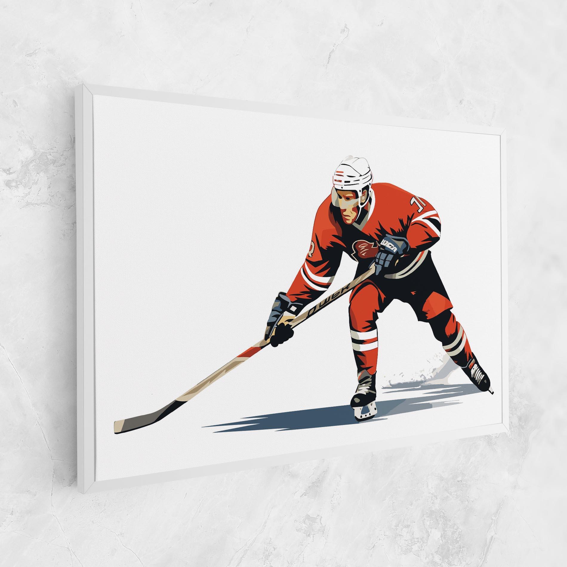 Картина на платно Hockey Orange Player mockup 1
