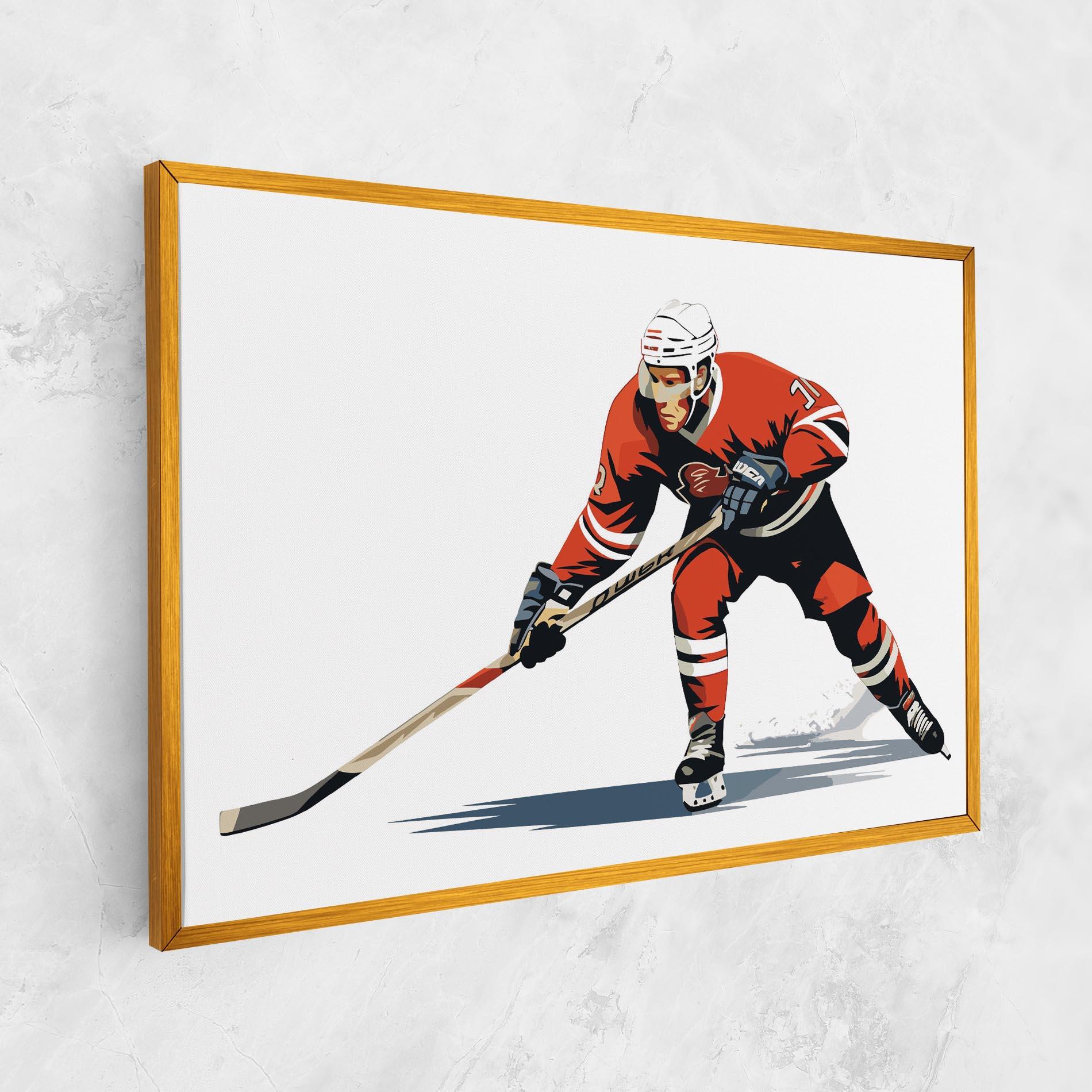 Картина на платно Hockey Orange Player mockup 1
