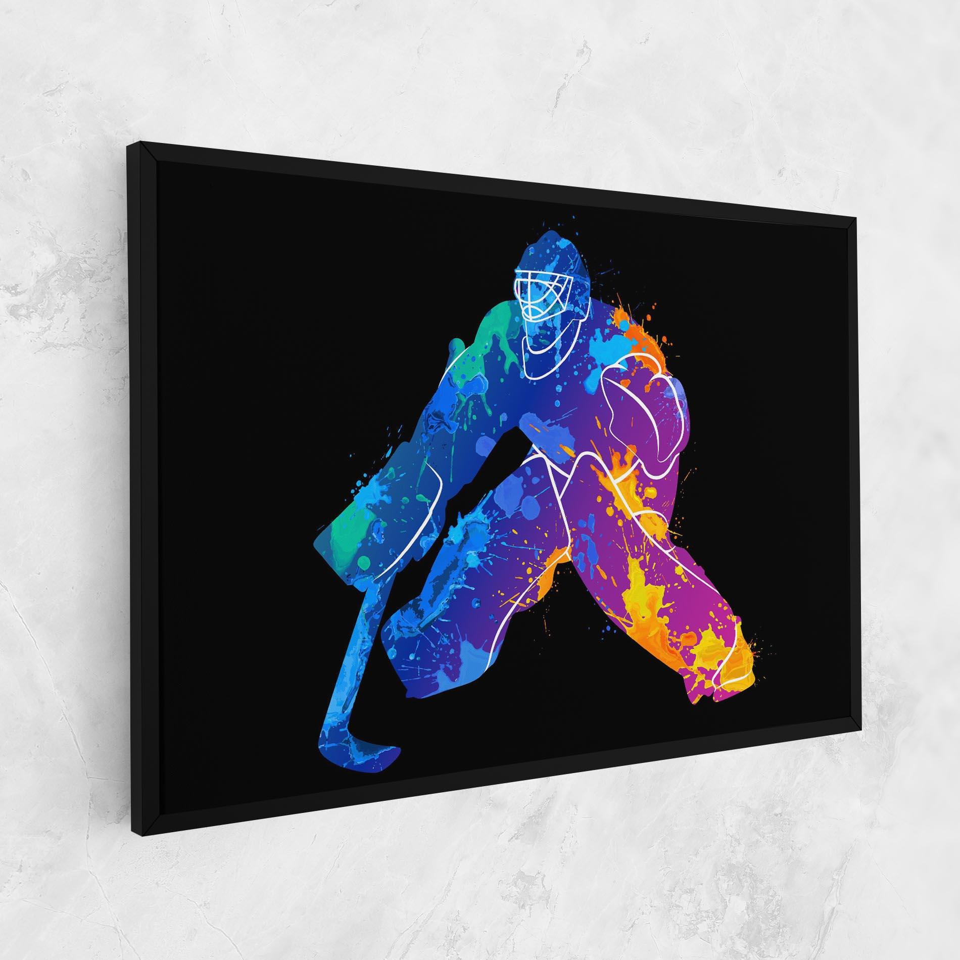 Картина на платно Blue Purple Hockey mockup 1