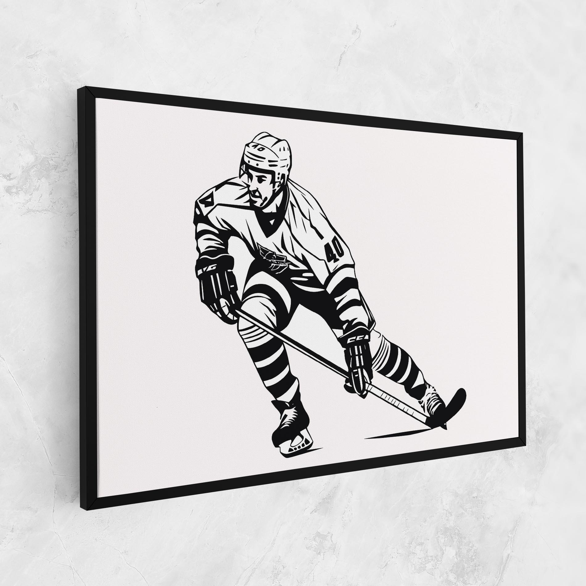 Картина на платно Hockey Player mockup 1