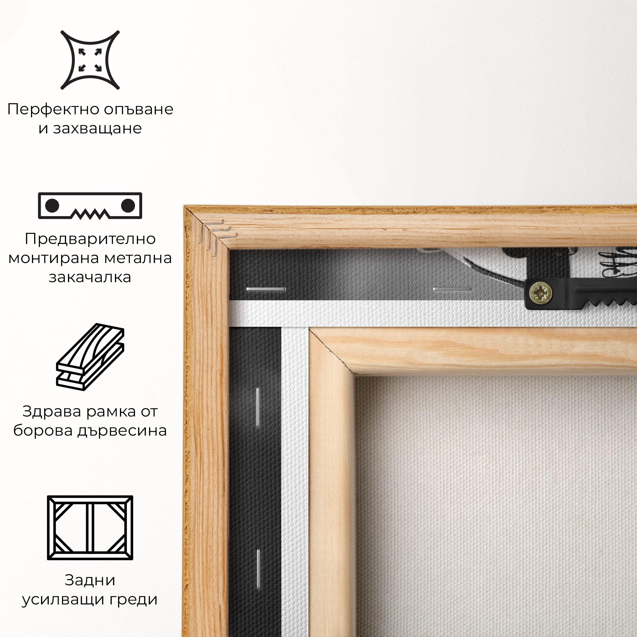 Картина на платно Black White Hockey mockup 5