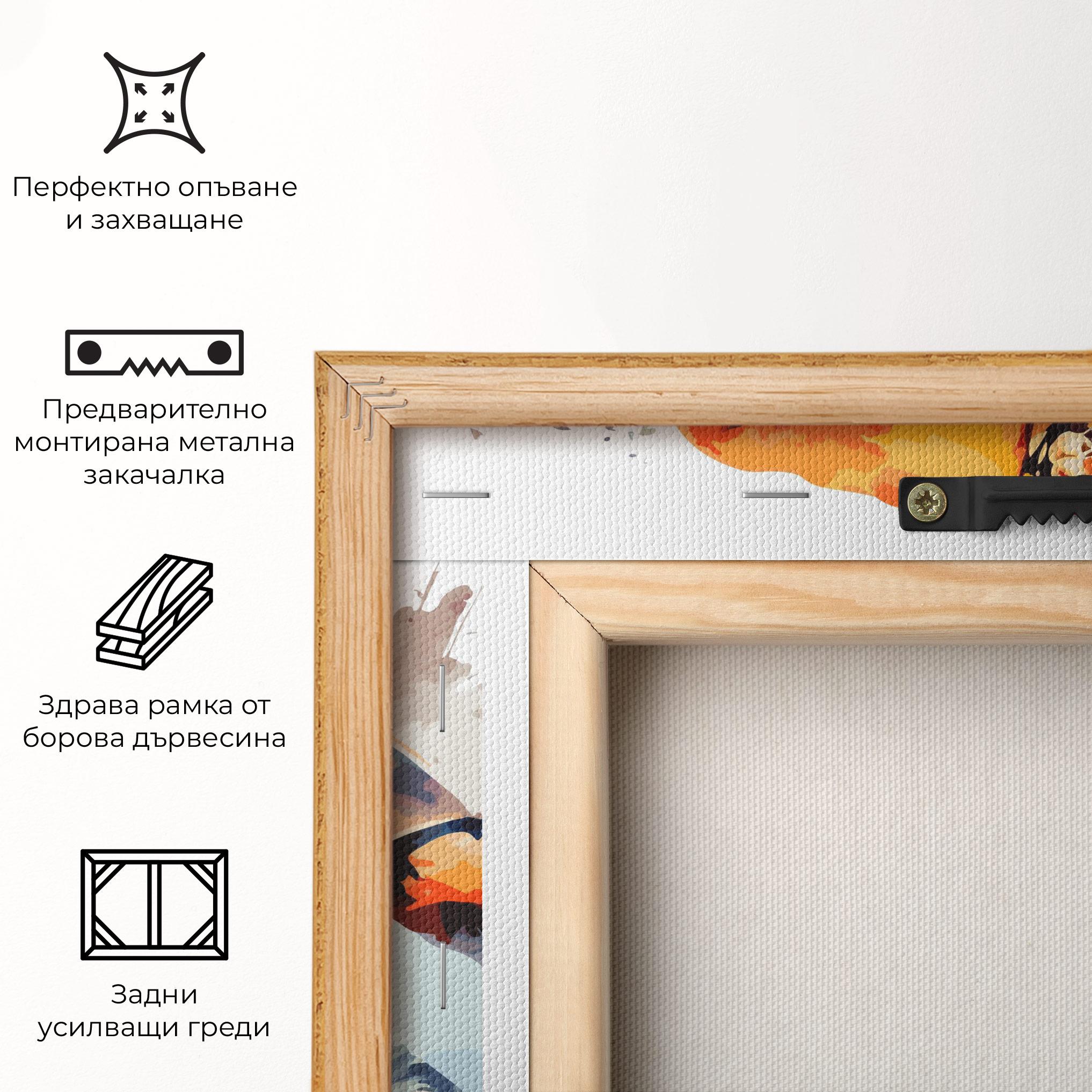 Картина на платно Orange Hockey mockup 5