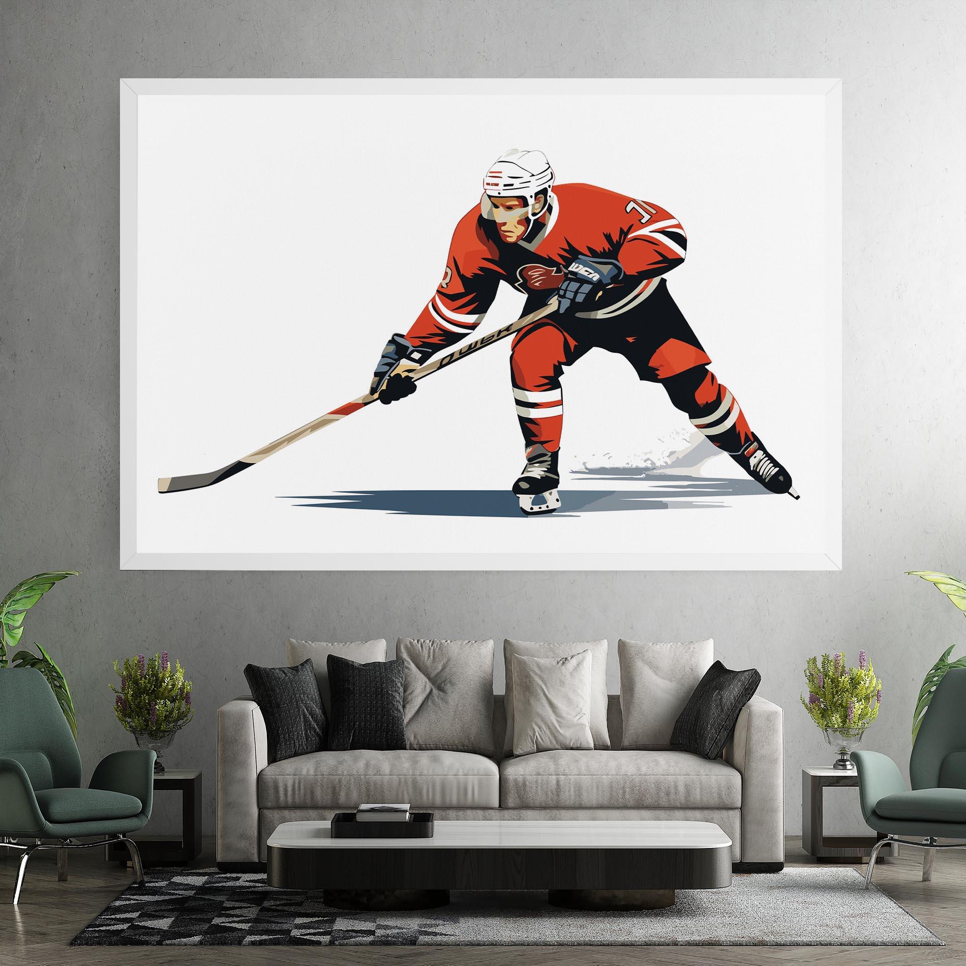 Картина на платно Hockey Orange Player mockup 7