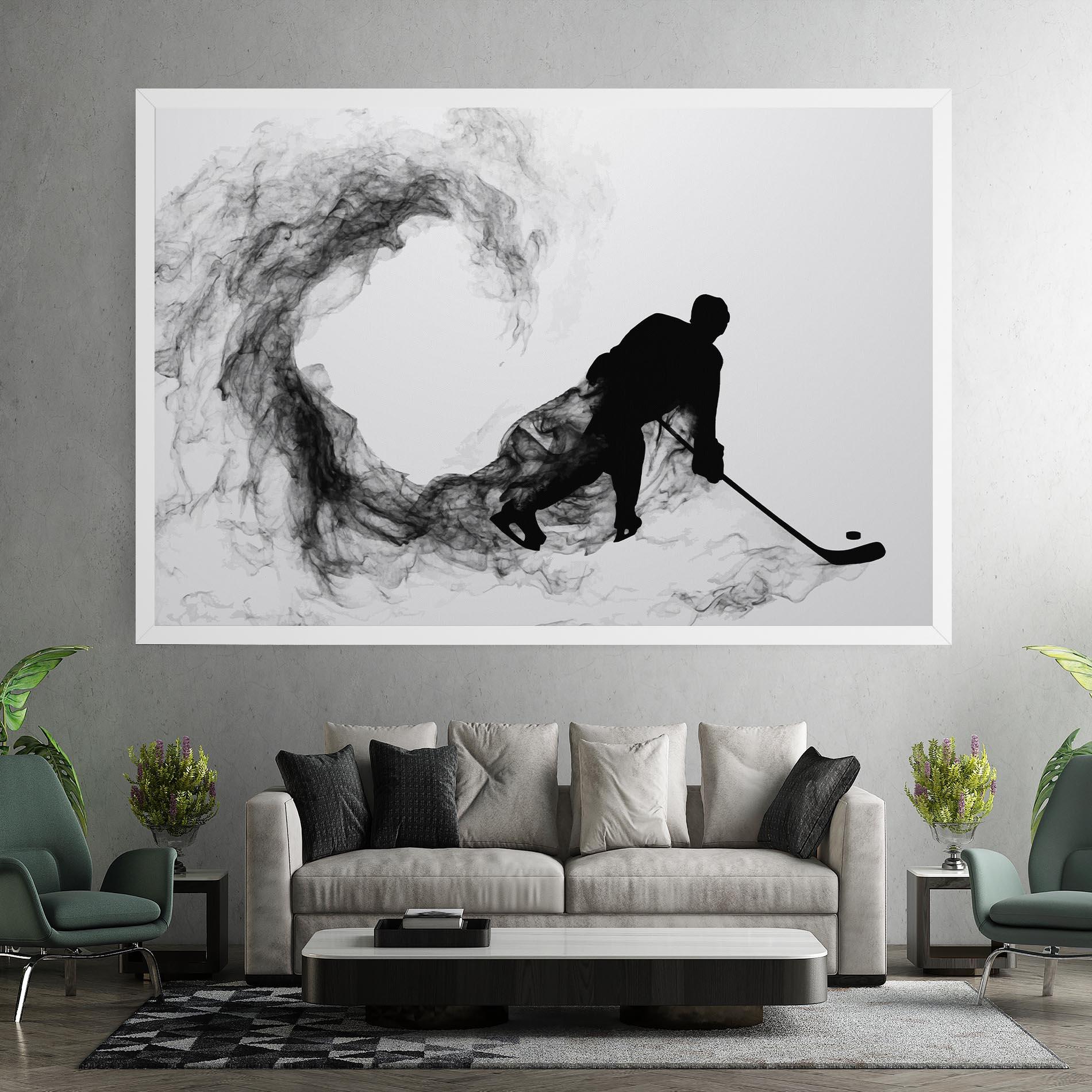 Картина на платно Hockey Smoke mockup 7